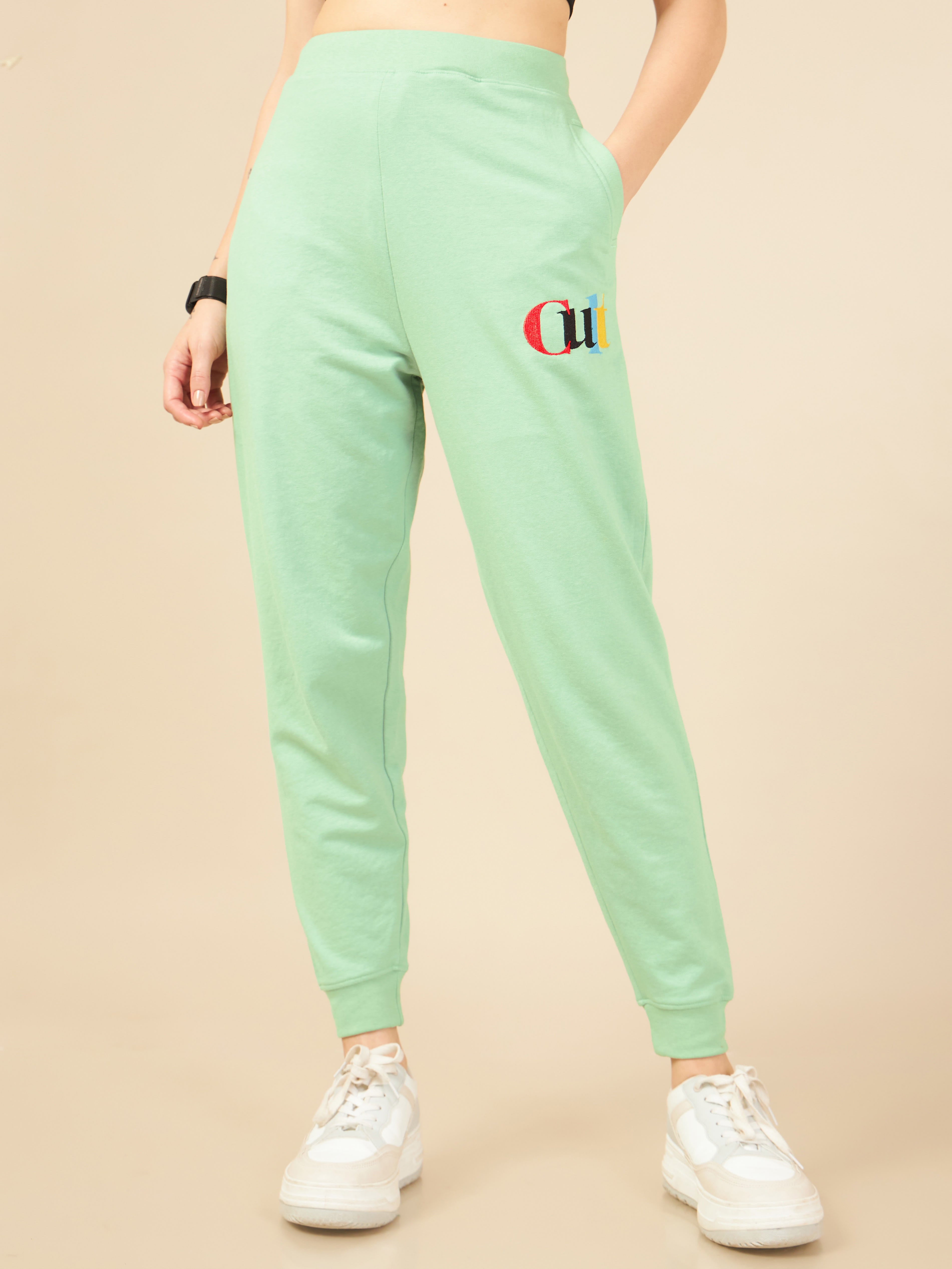 Women Green Cult Club Joggers