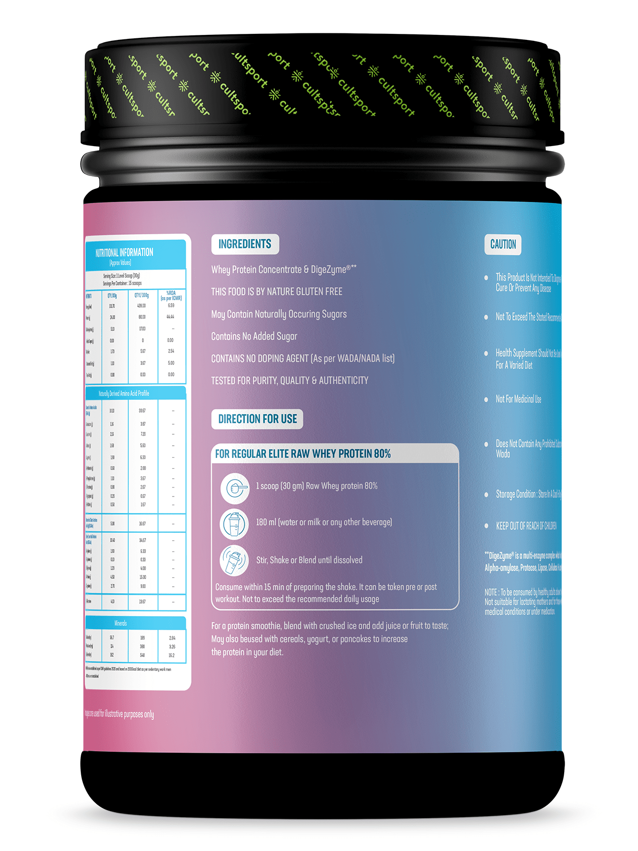 Raw Whey Protein 80% - 454 g | Protein Powder for Men & Women | Reforms Strength, Muscle Growth & Recovery | 24g Protein Per Serving | Unflavoured Concentrate