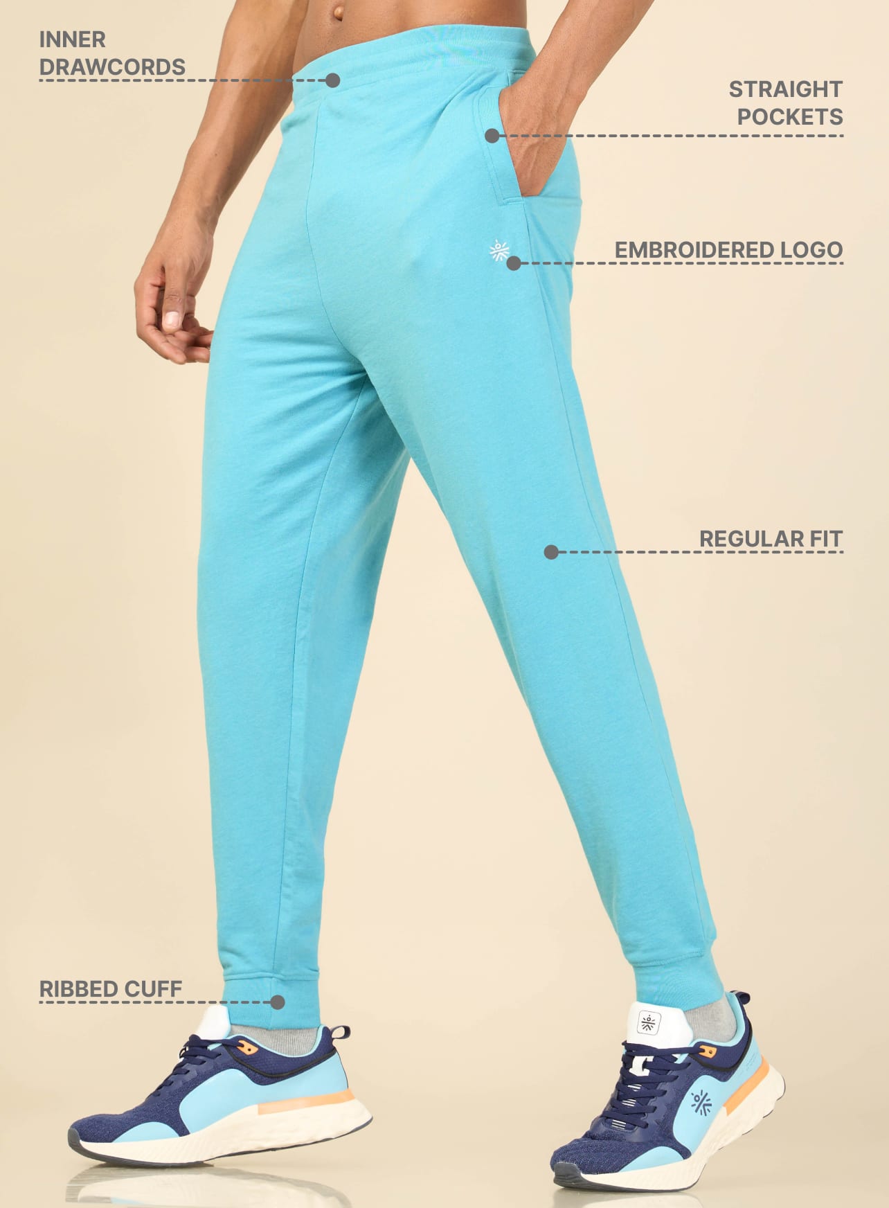 Men Blue Cult Leisure Joggers