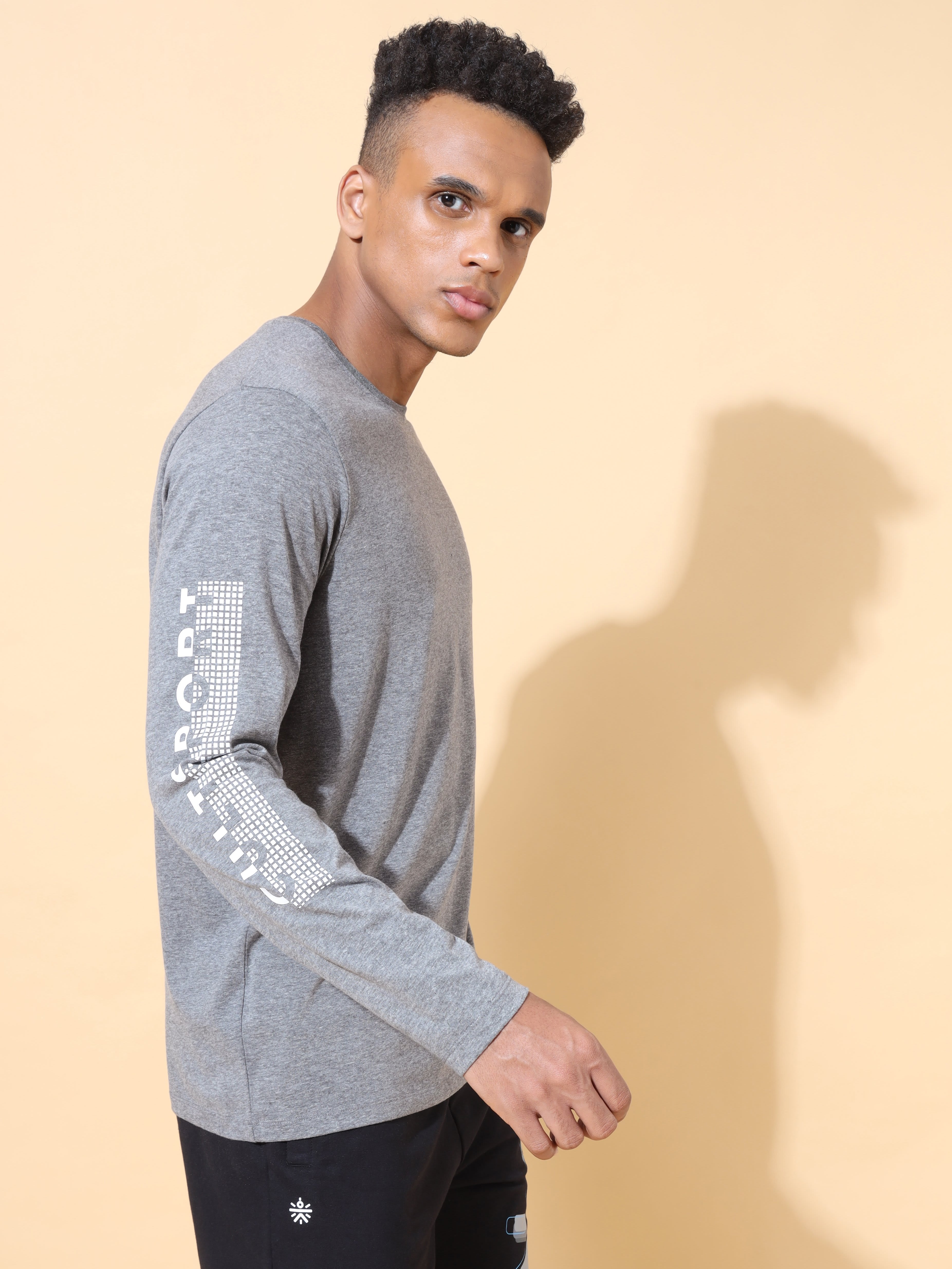 Melange Comfort T-shirt with Graphic Print