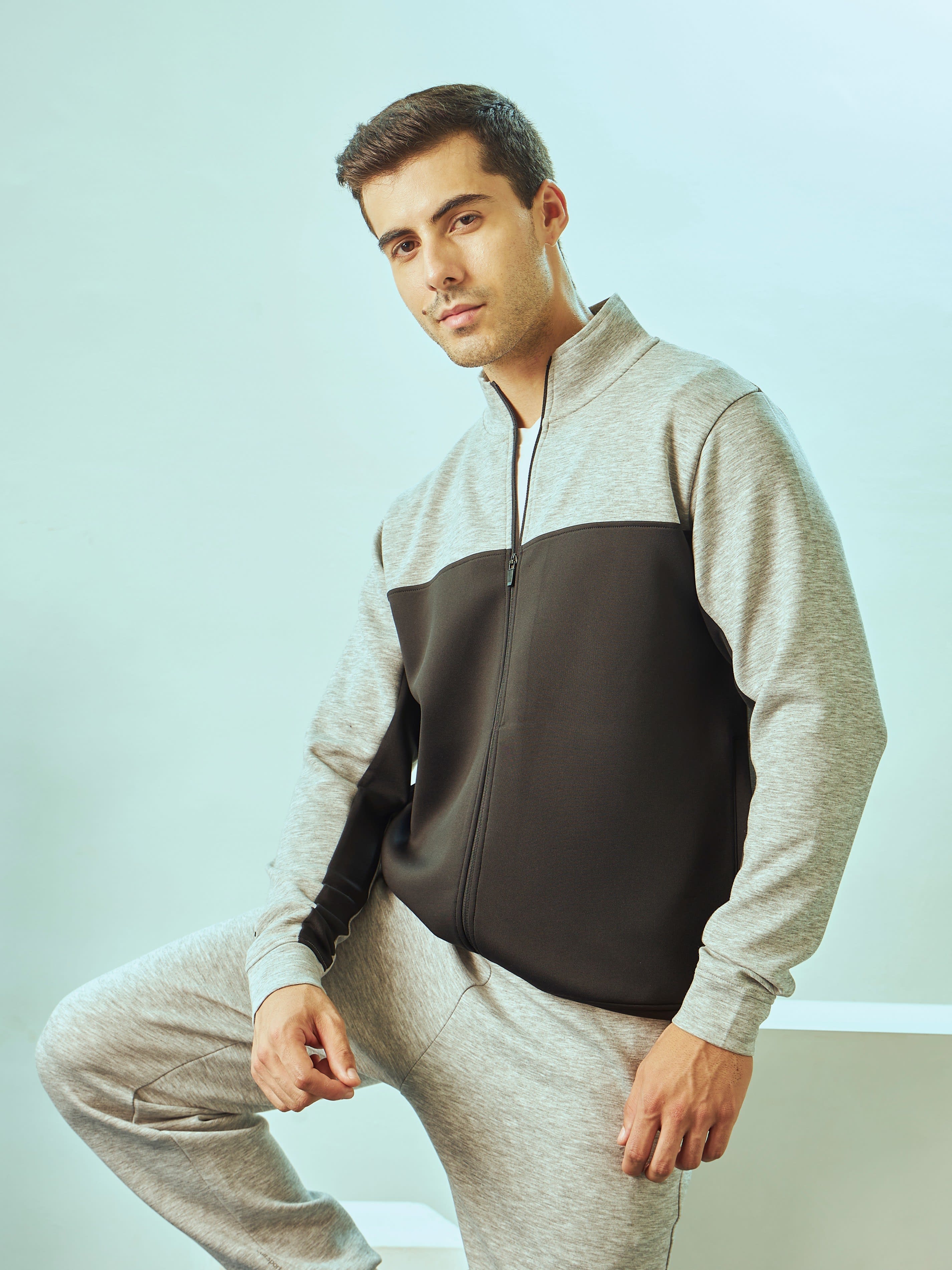 Coulourblock Jacket with Side Pockets