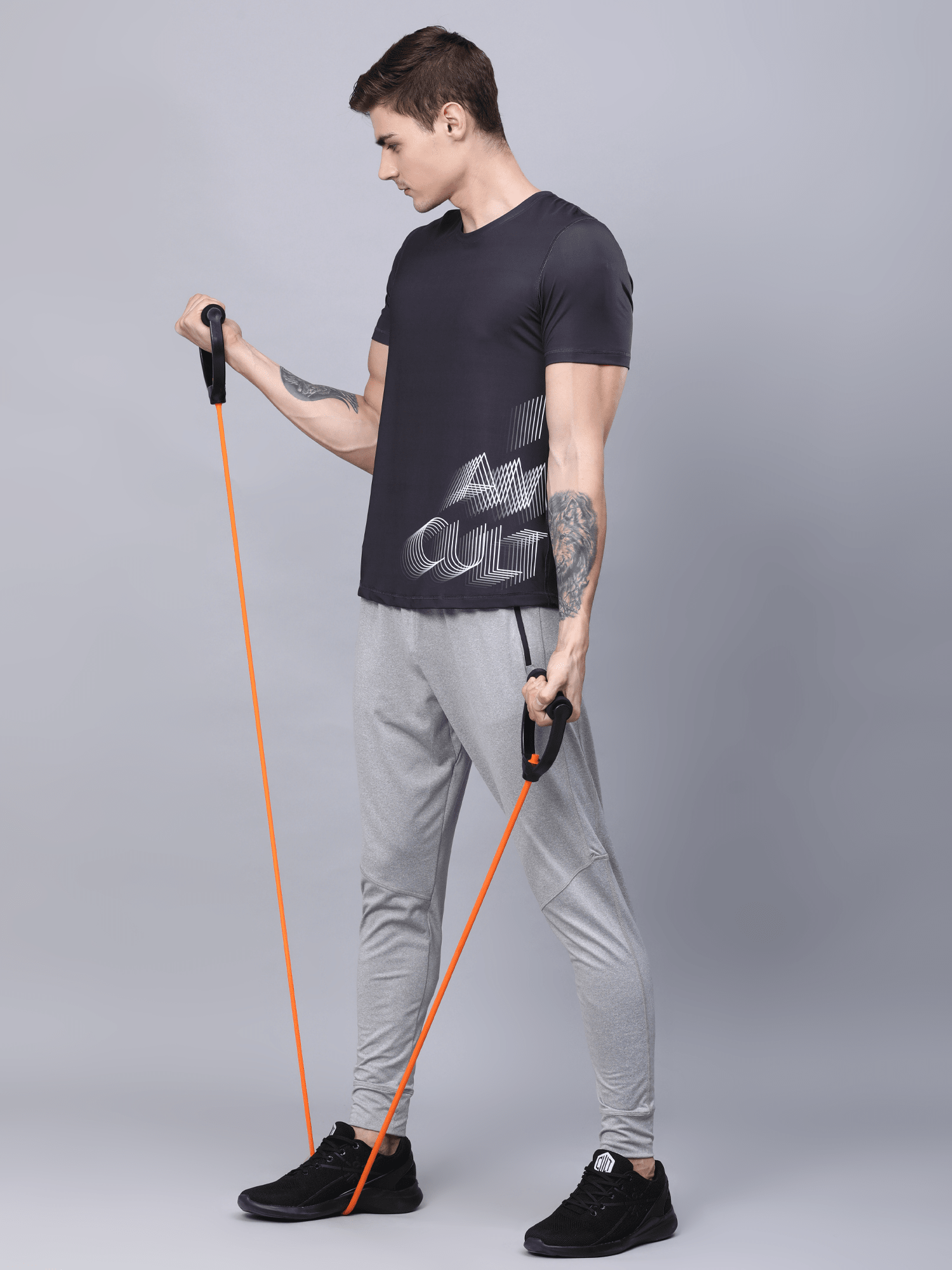 Men's Signature ‘I Am Cult’ Grey Running Tee