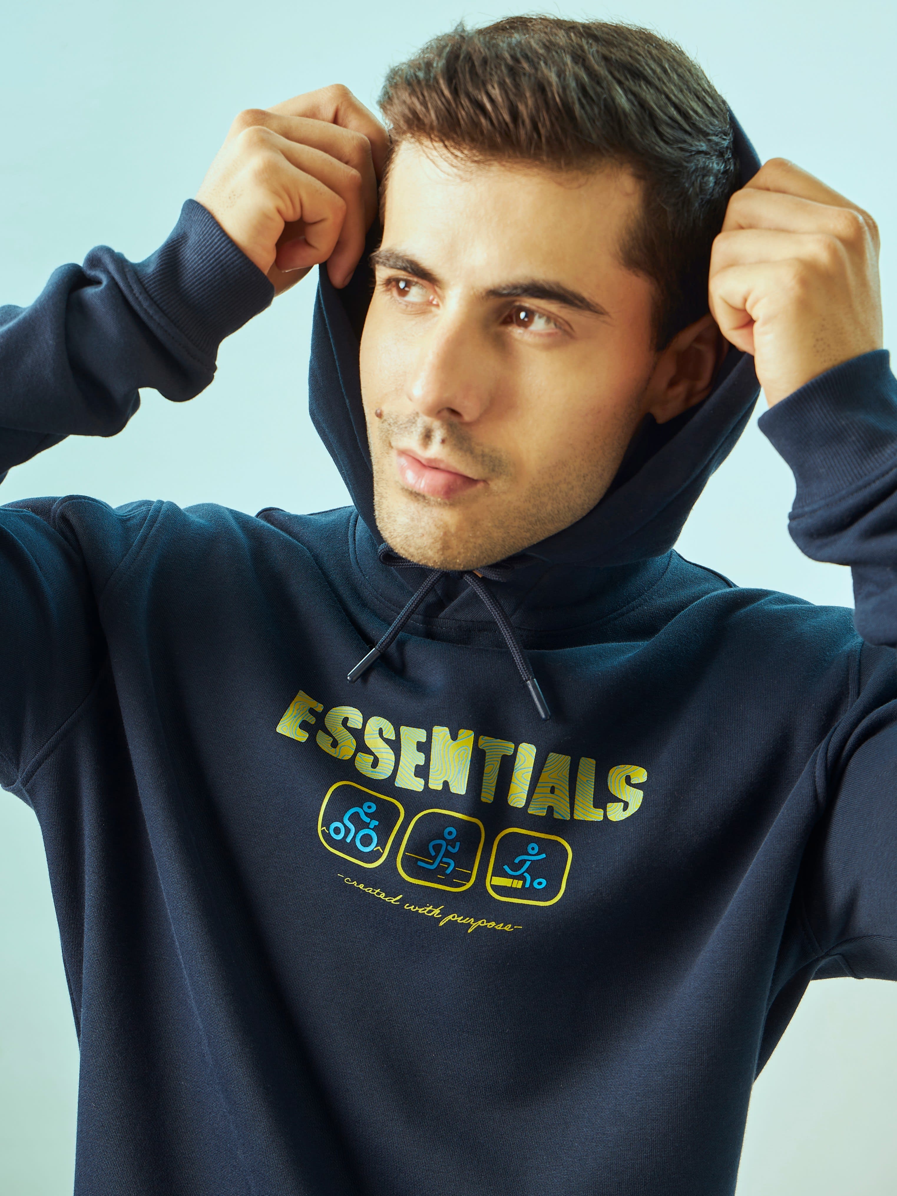 Hooded Sweatshirt with Slit Pockets