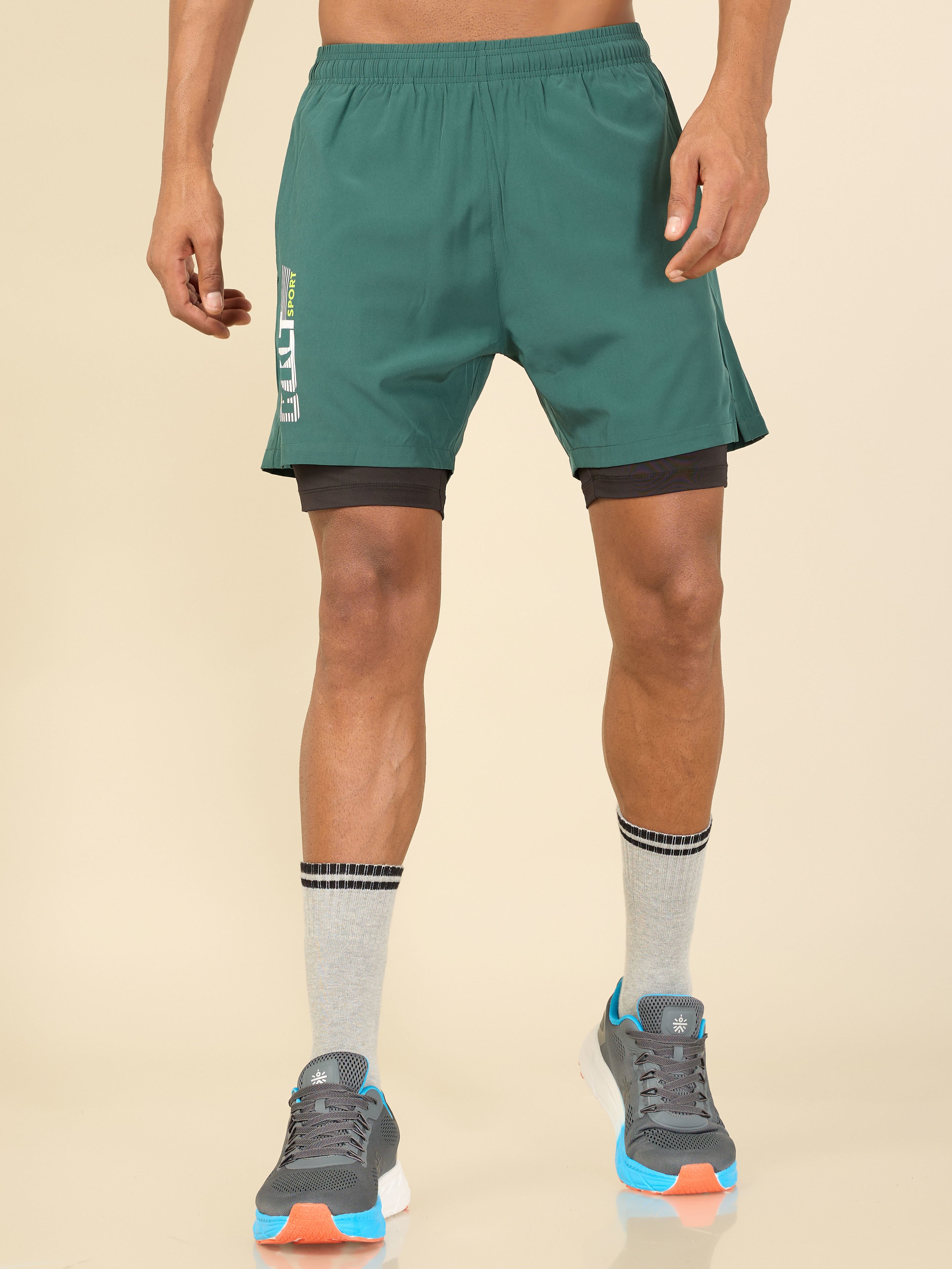 Solid Performance Shorts with Inner Tights