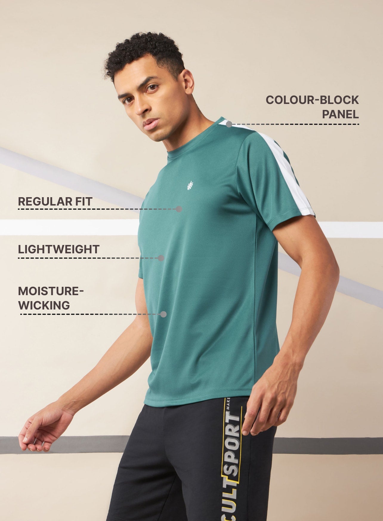 Shoulder Pop Active T-shirt