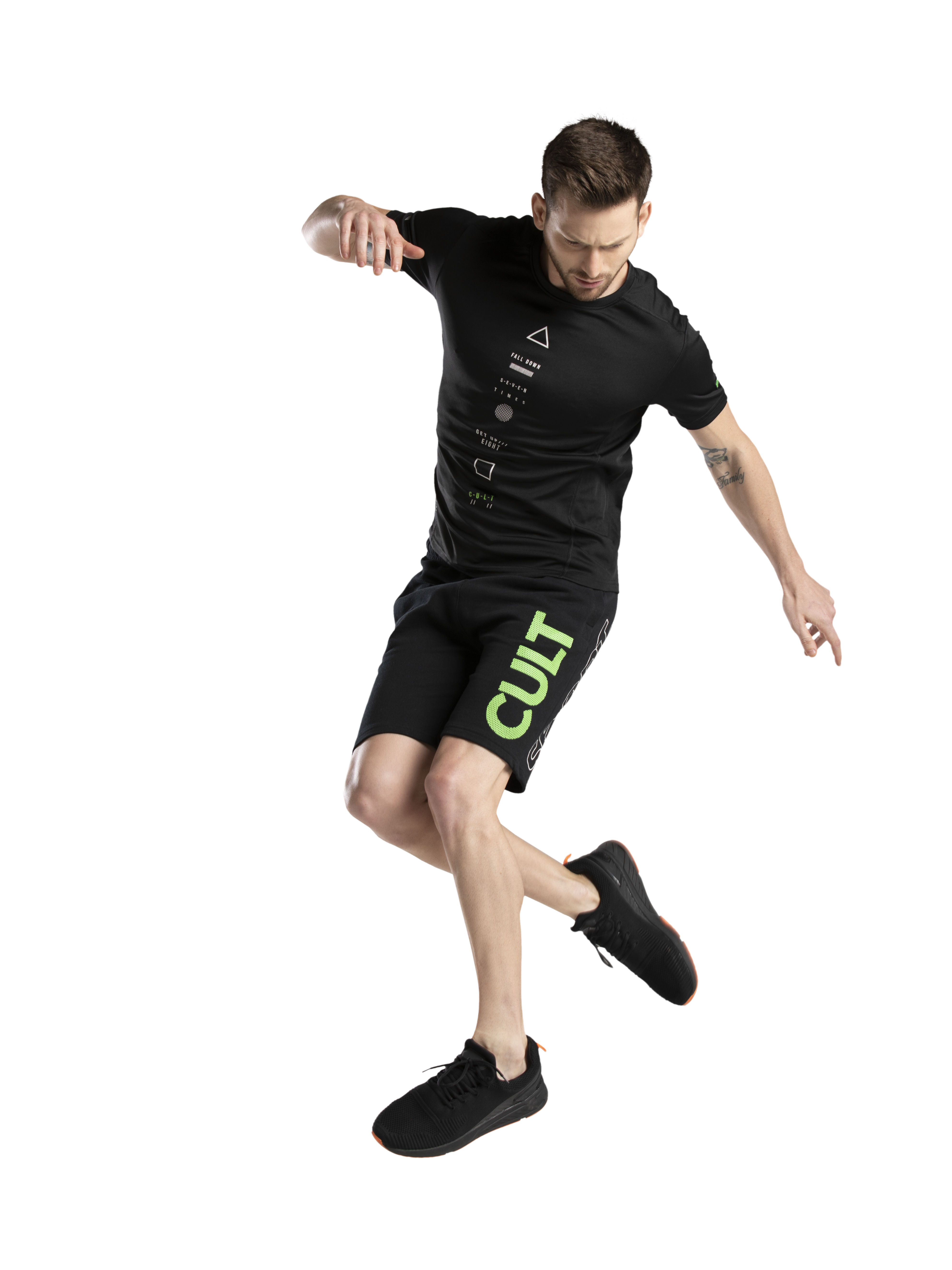 Mens Signature Black Street Shorts