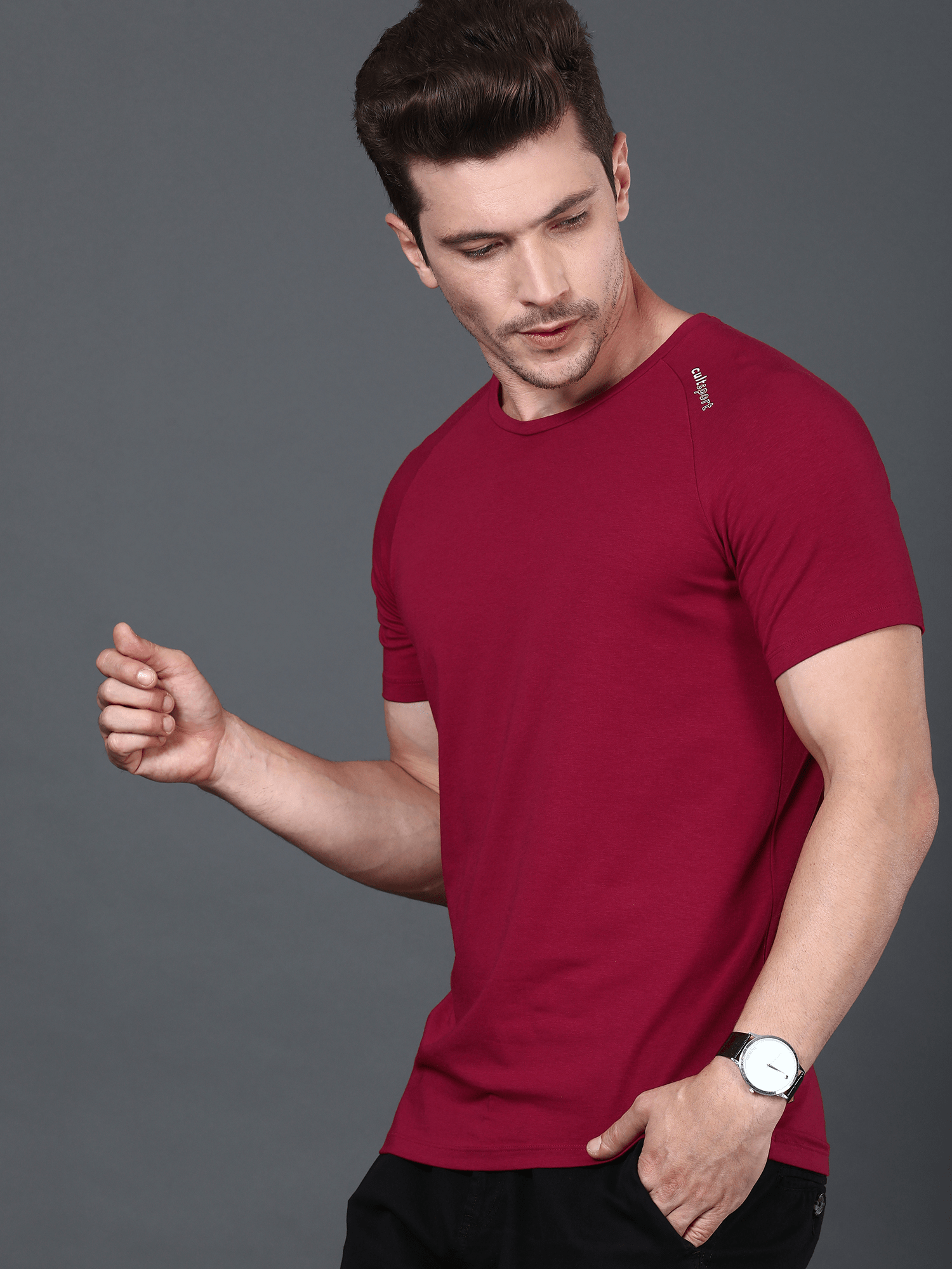 Bamboo Class Burgundy Casual Tee