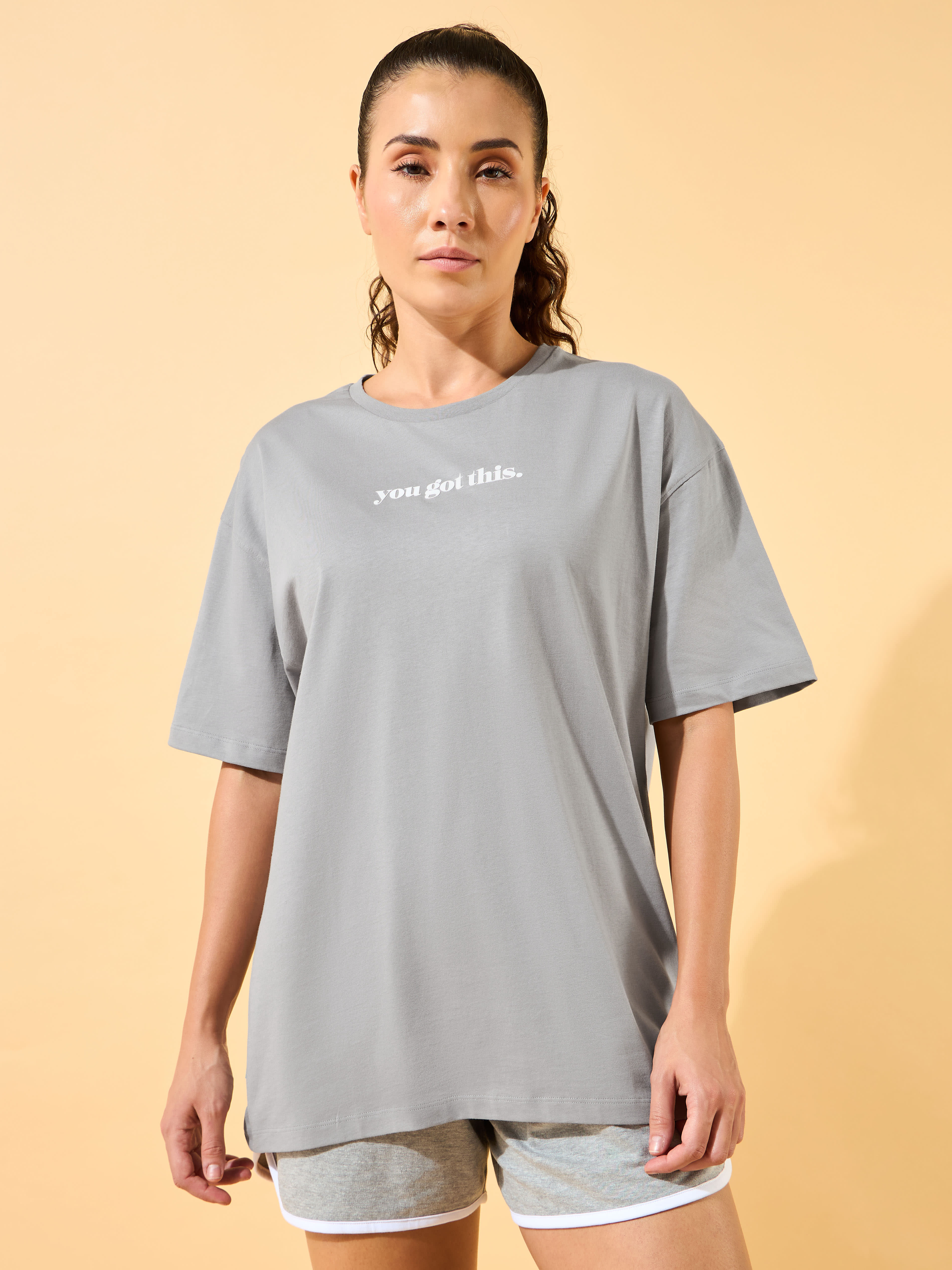You Got This Puff Print Oversized T-shirt