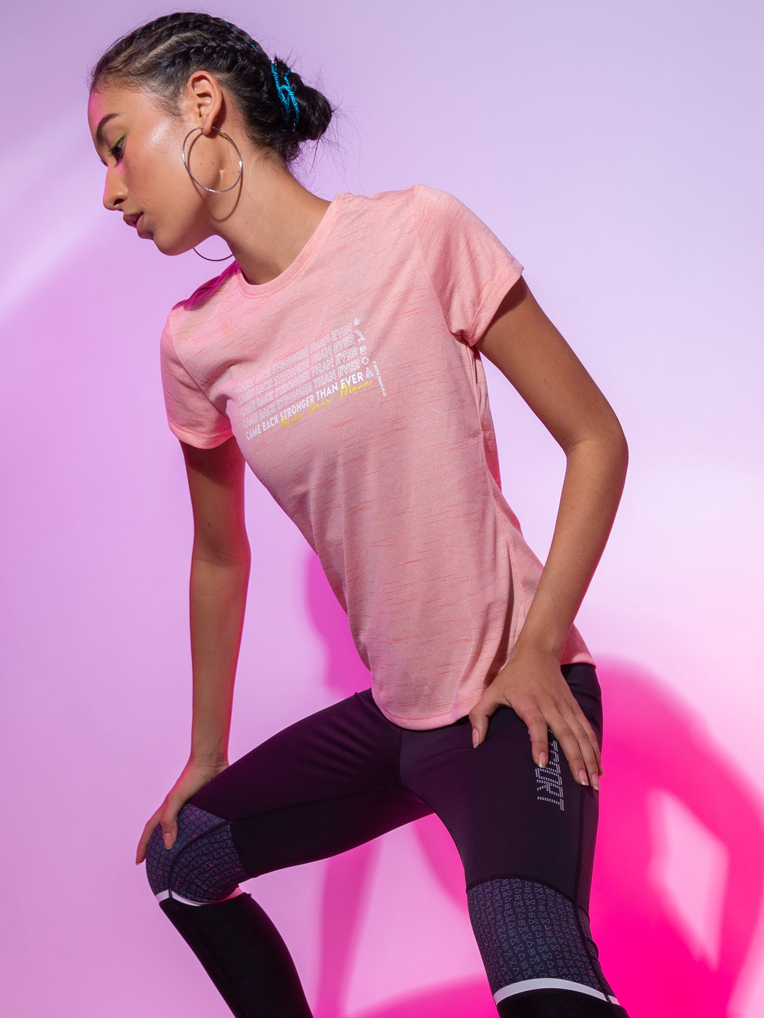 Graphic Print Workout T-shirt