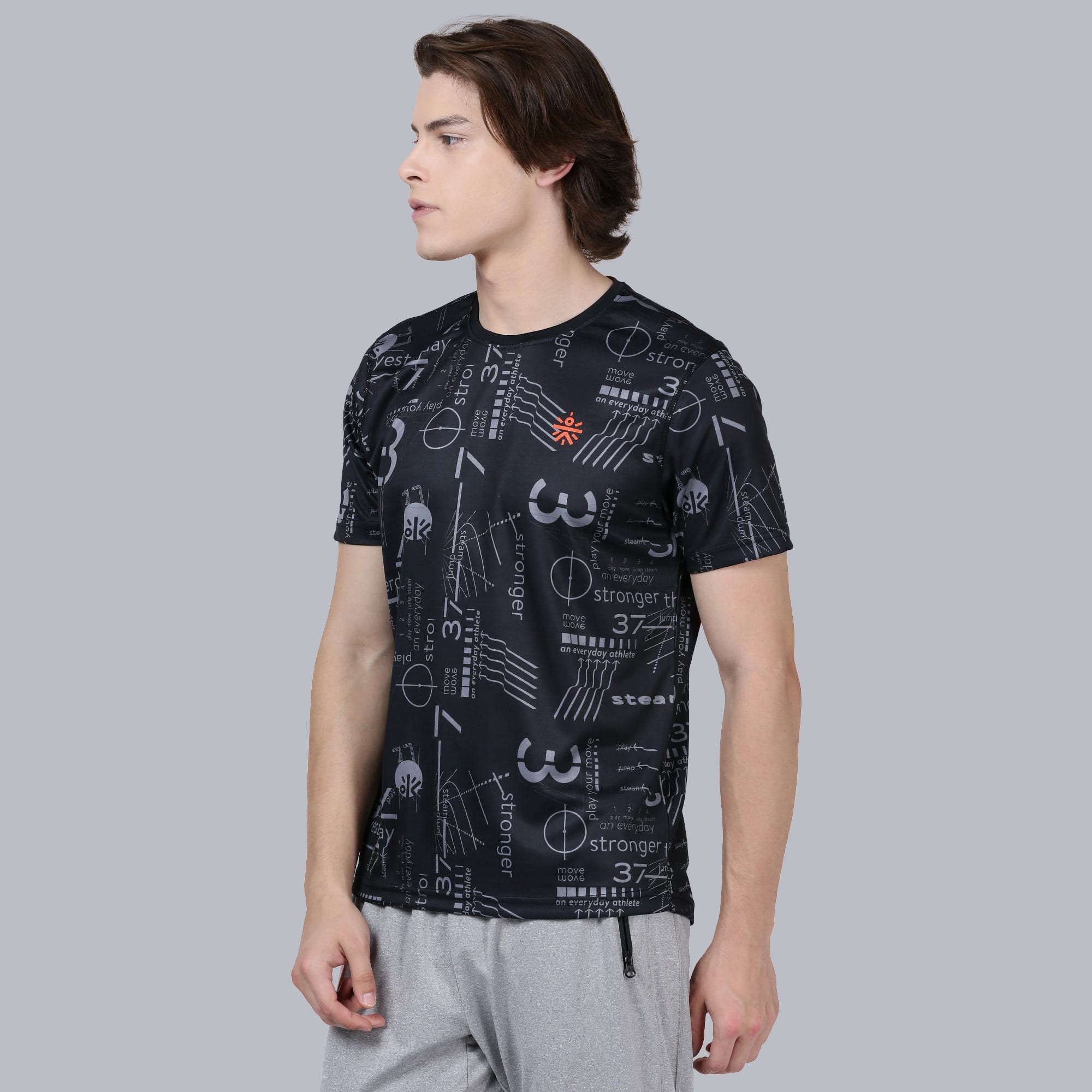 Code Script Black Running Tee