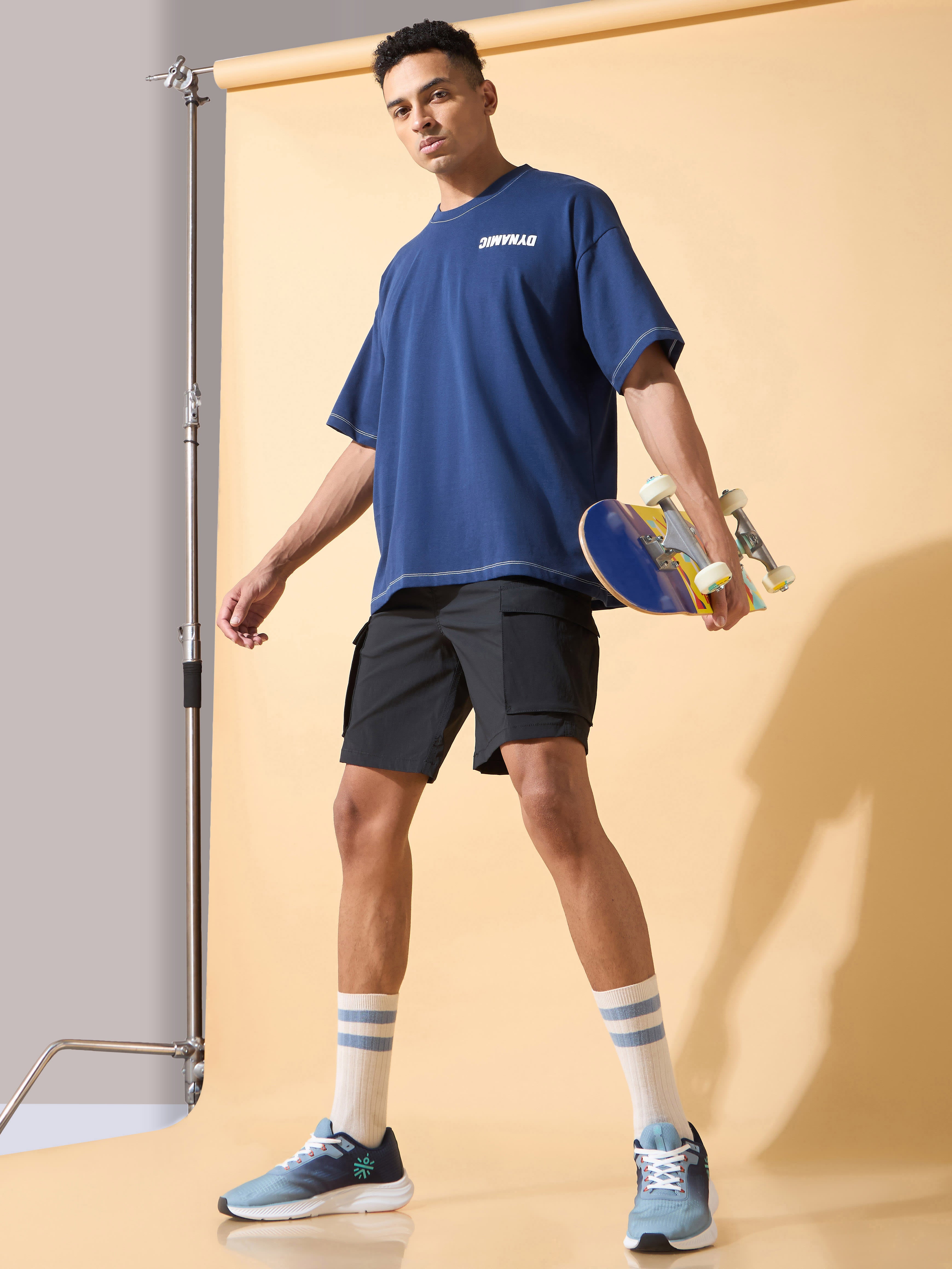 Dynamic Reverse Print Oversized T-shirt