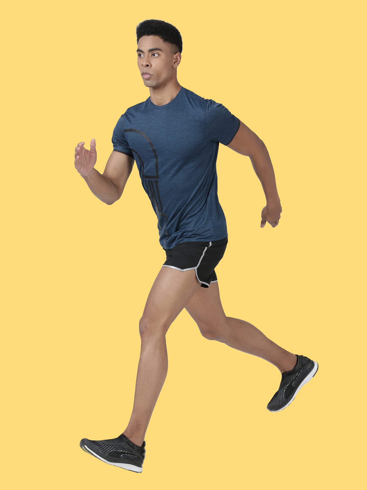 Blakout Leap Black Running Shorts