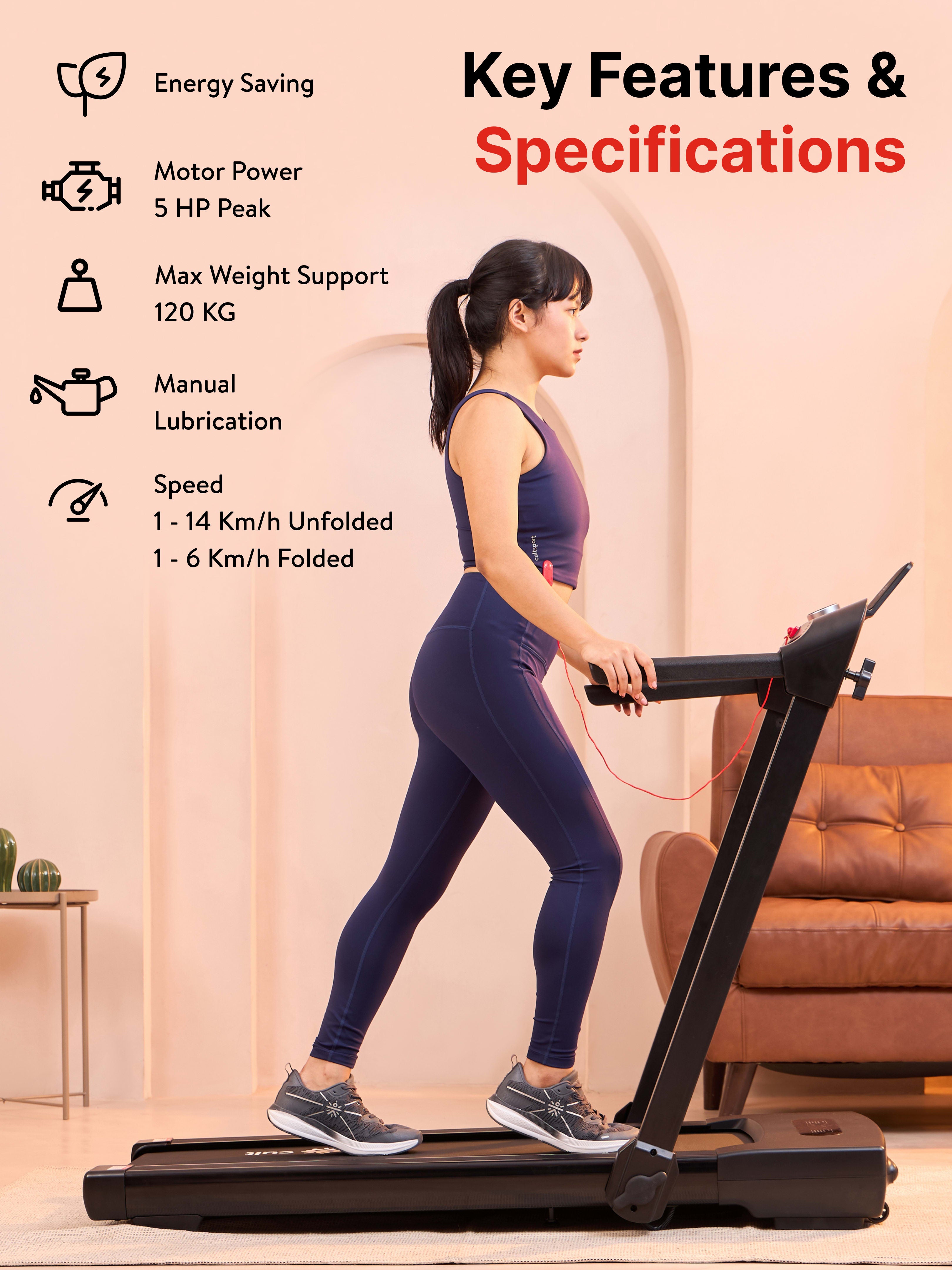 Walking pad Luxe 5HP Peak | Max Speed-14kmph | Max Weight-120kg With Remote Access | Walking Pad for Home Use (with 6 months extended warranty)