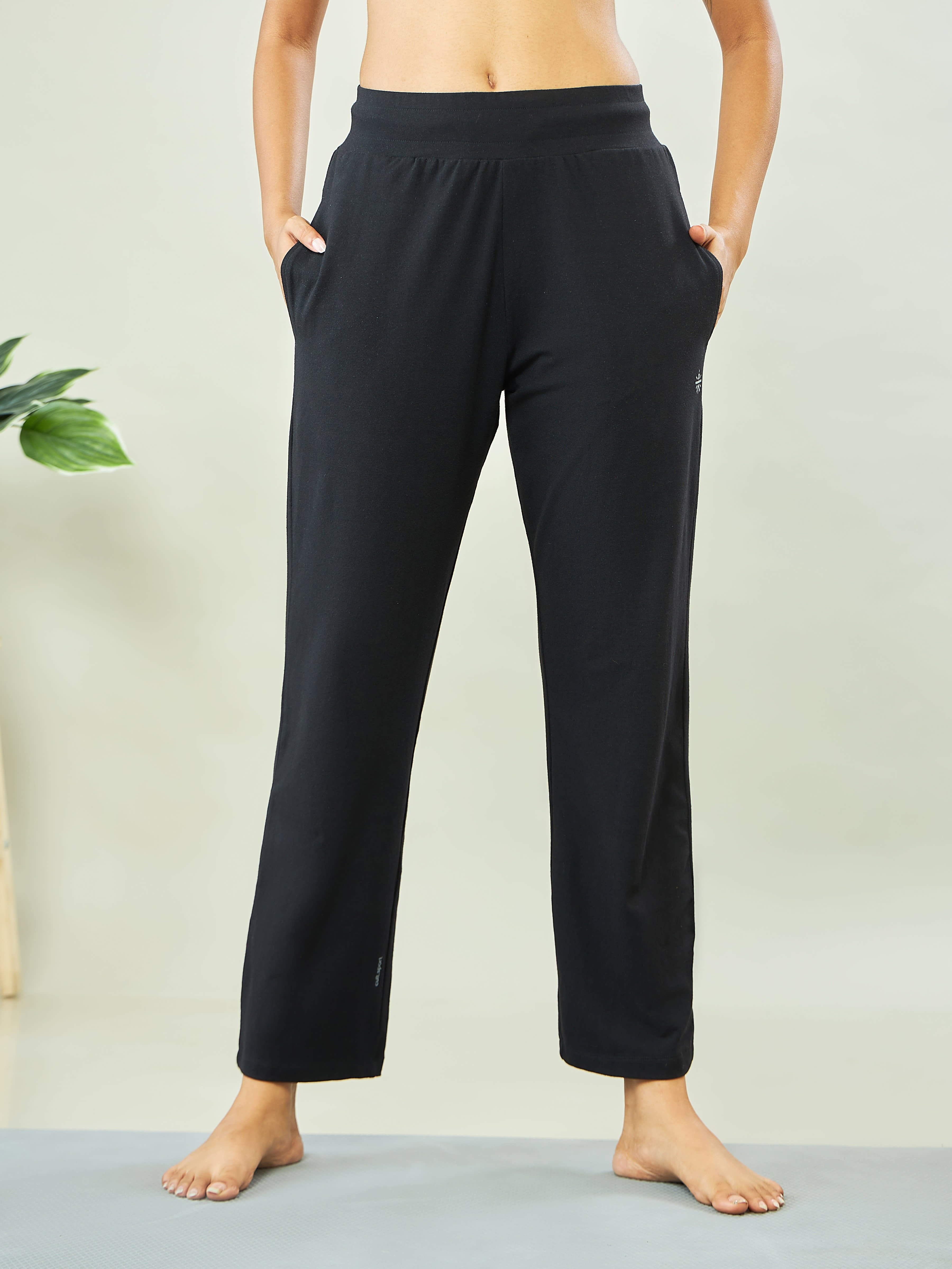 Solid Regular Track Pants with Pockets