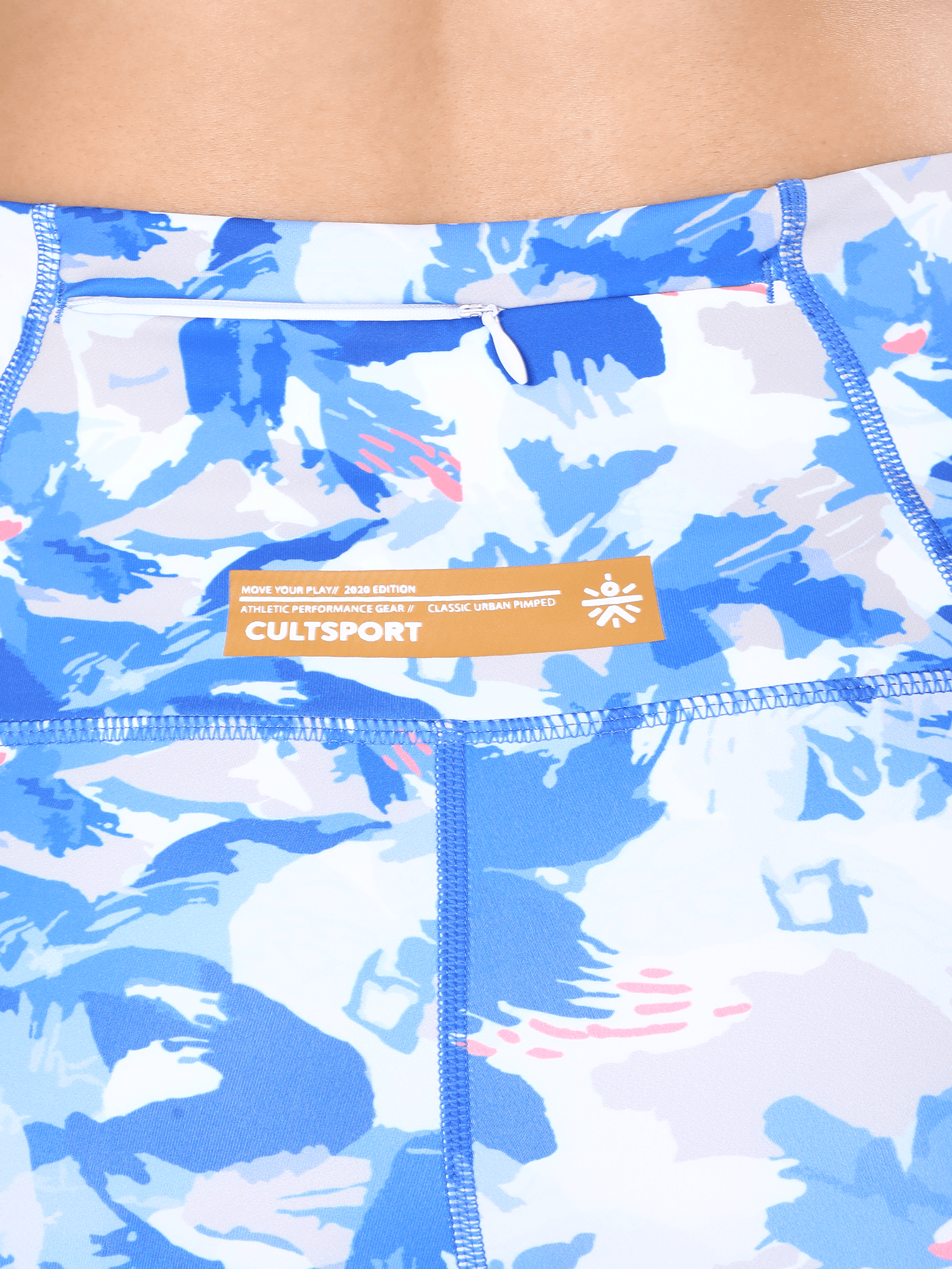 AbsoluteFit Blue Floral Workout Leggings