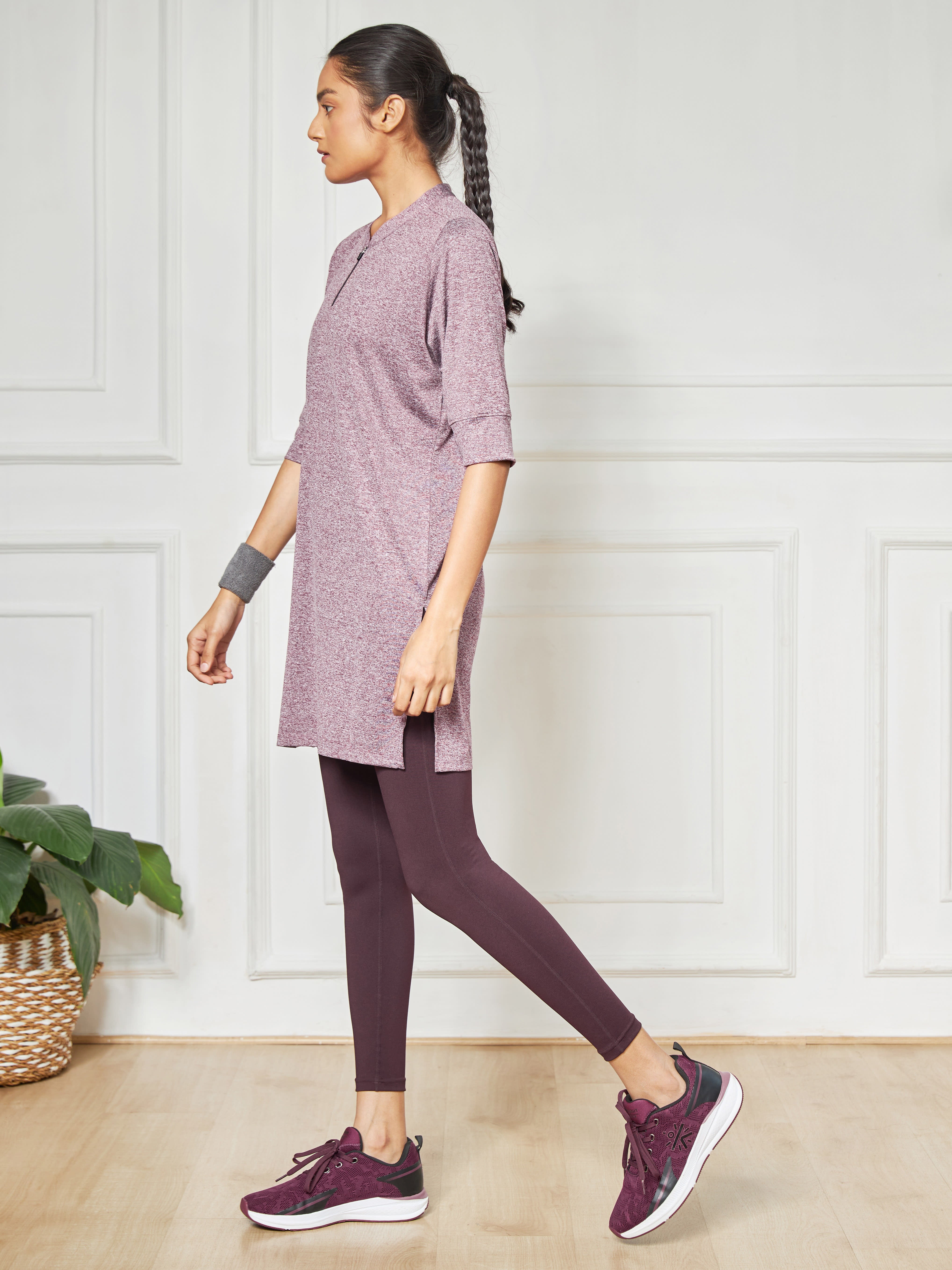 Solid Activ-Kurti with Side Pocket