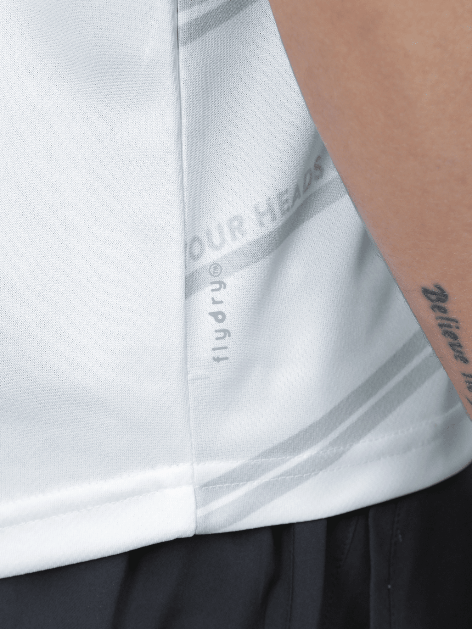 Signature Slant White Workout Tee