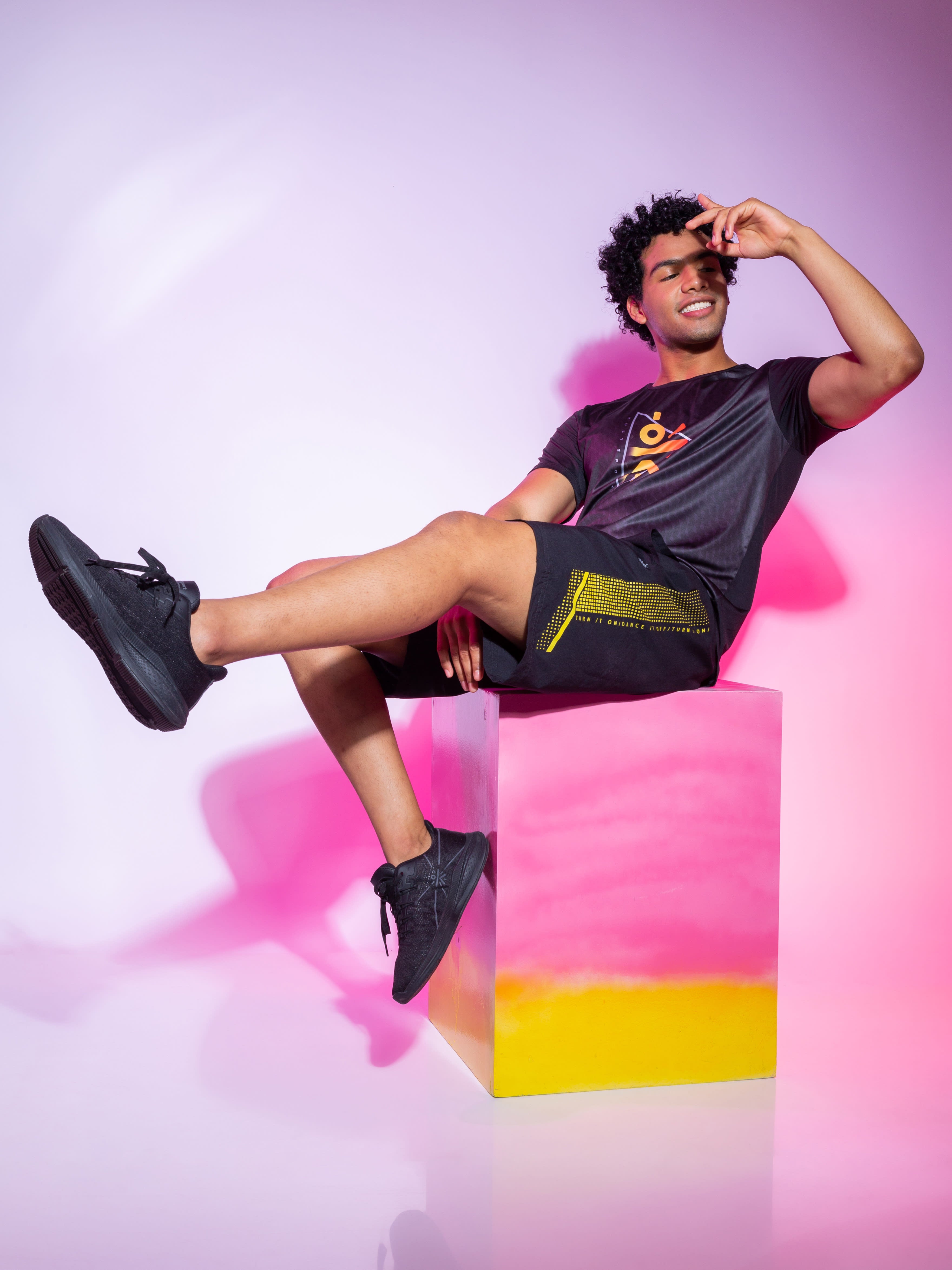 Graphic Print Workout Shorts