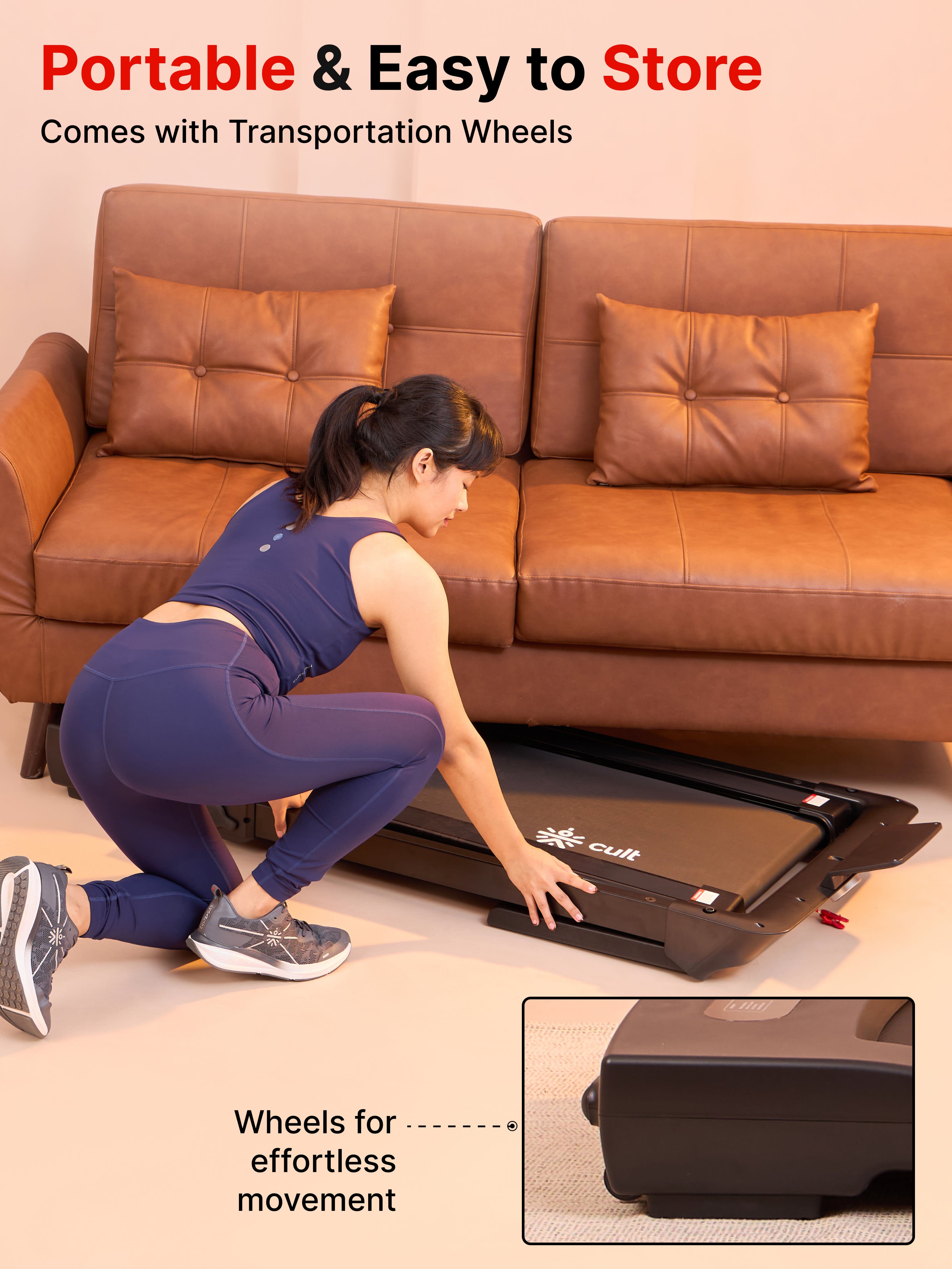 Walking pad Luxe 5HP Peak | Max Speed-14kmph | Max Weight-120kg With Remote Access | Walking Pad for Home Use (with 6 months extended warranty)