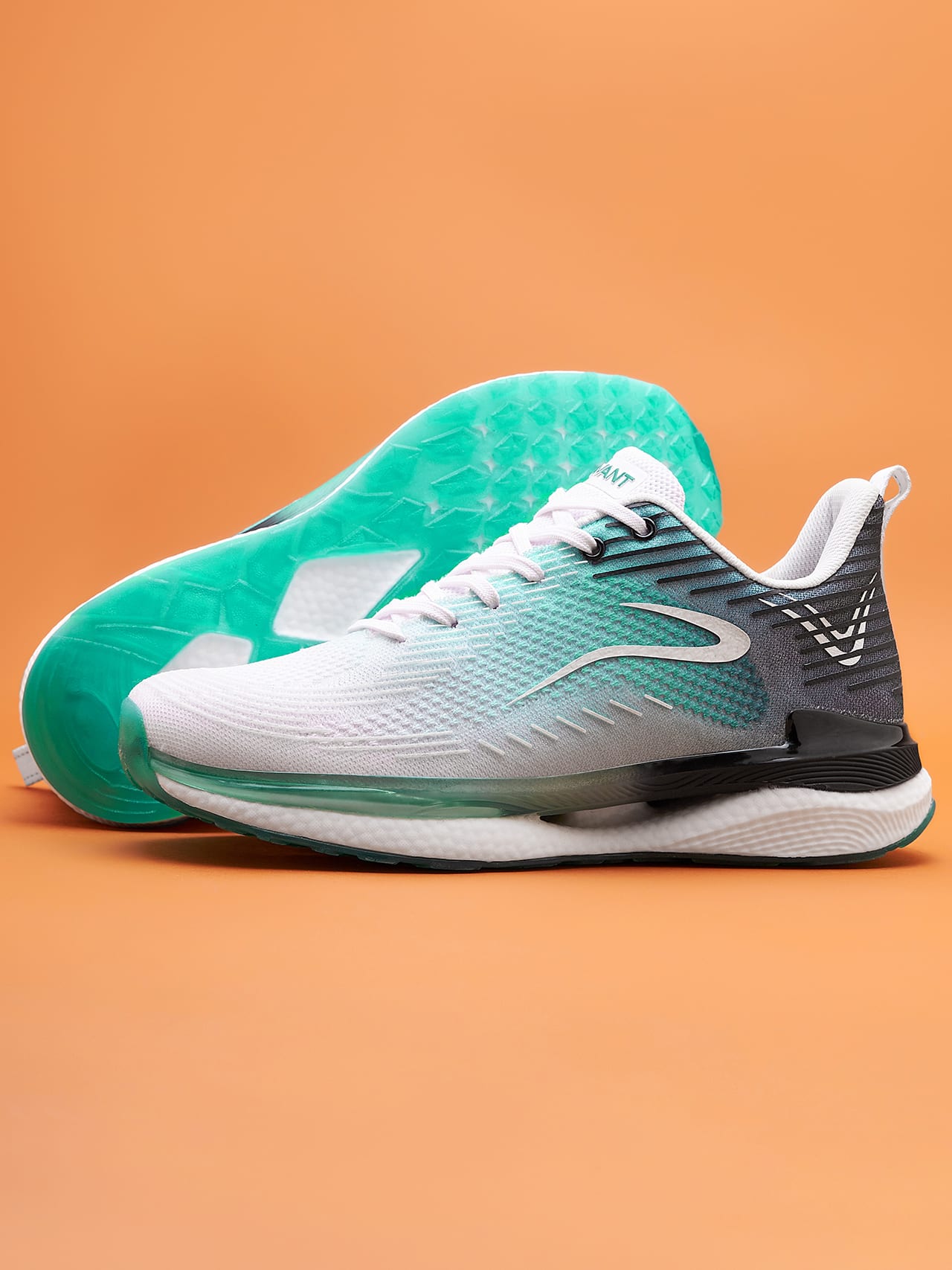 Avant Men's BounceMax Walking Shoes - White/Grey/Green