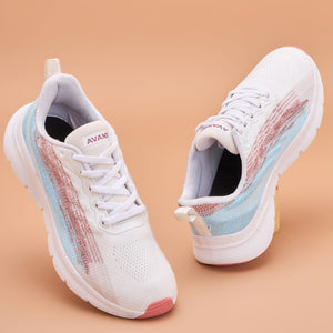 Womens - Shoes - White-Blue - UK 8
