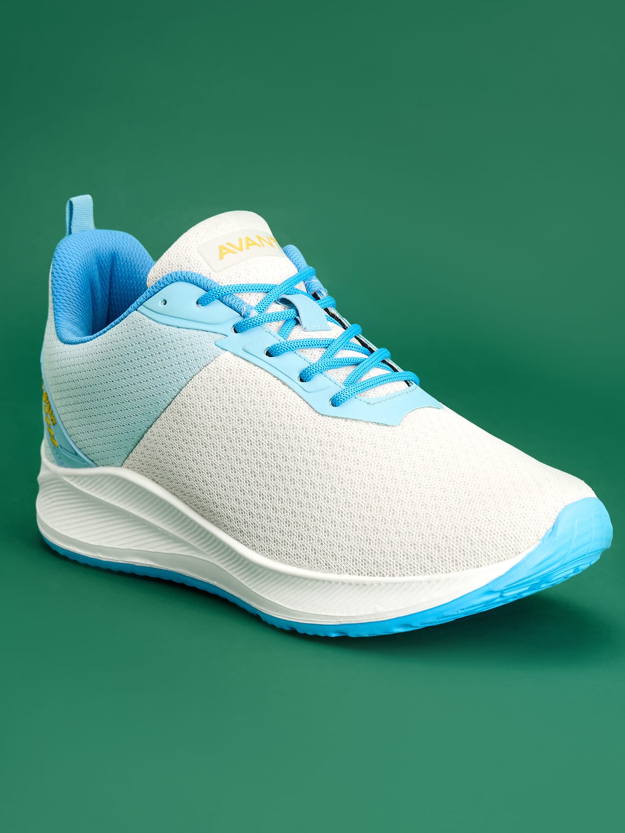 Avant Men's Racer Walking Shoes - Off White / Ice Blue