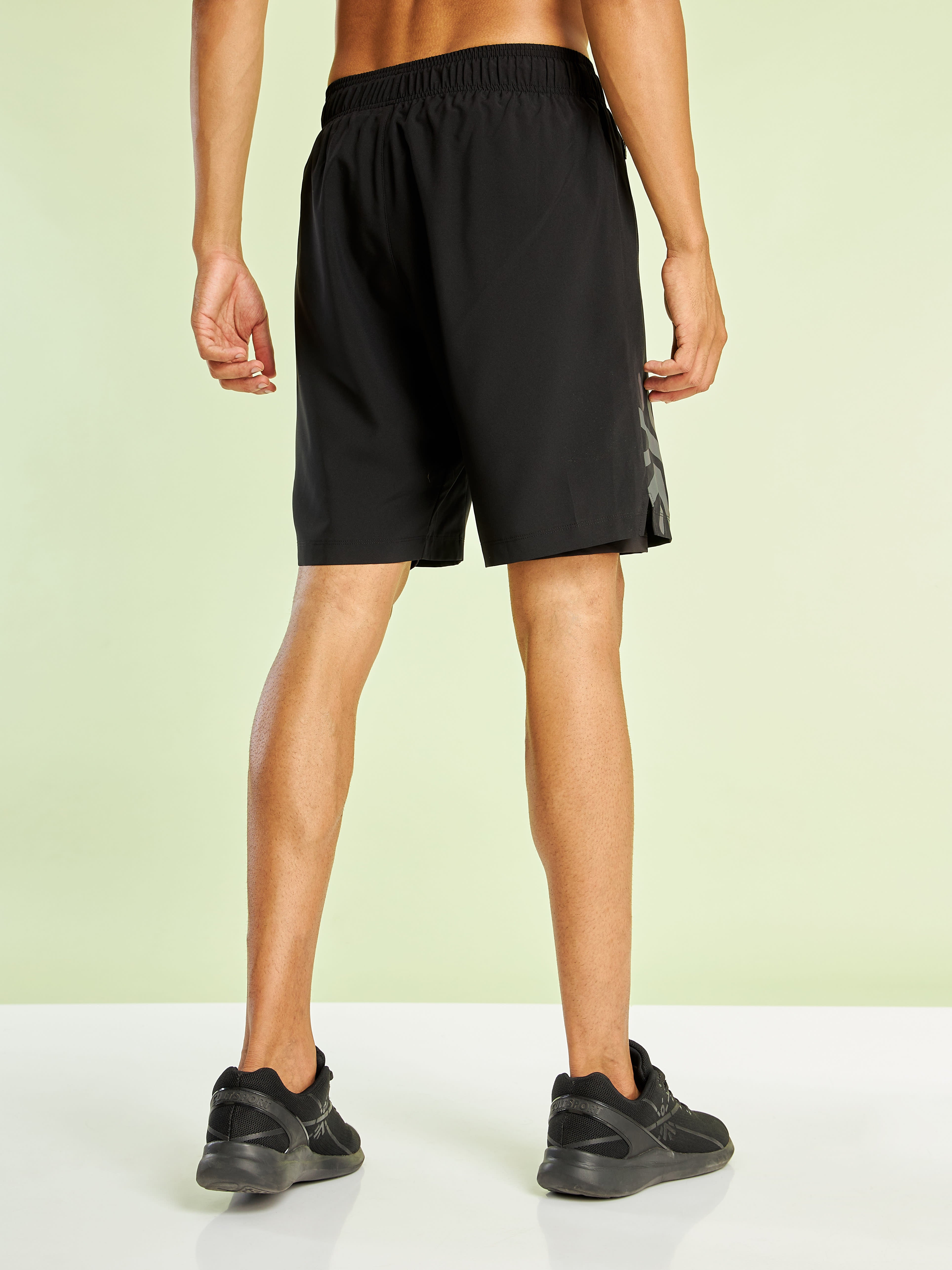Graphic Running Shorts with Inner Tights
