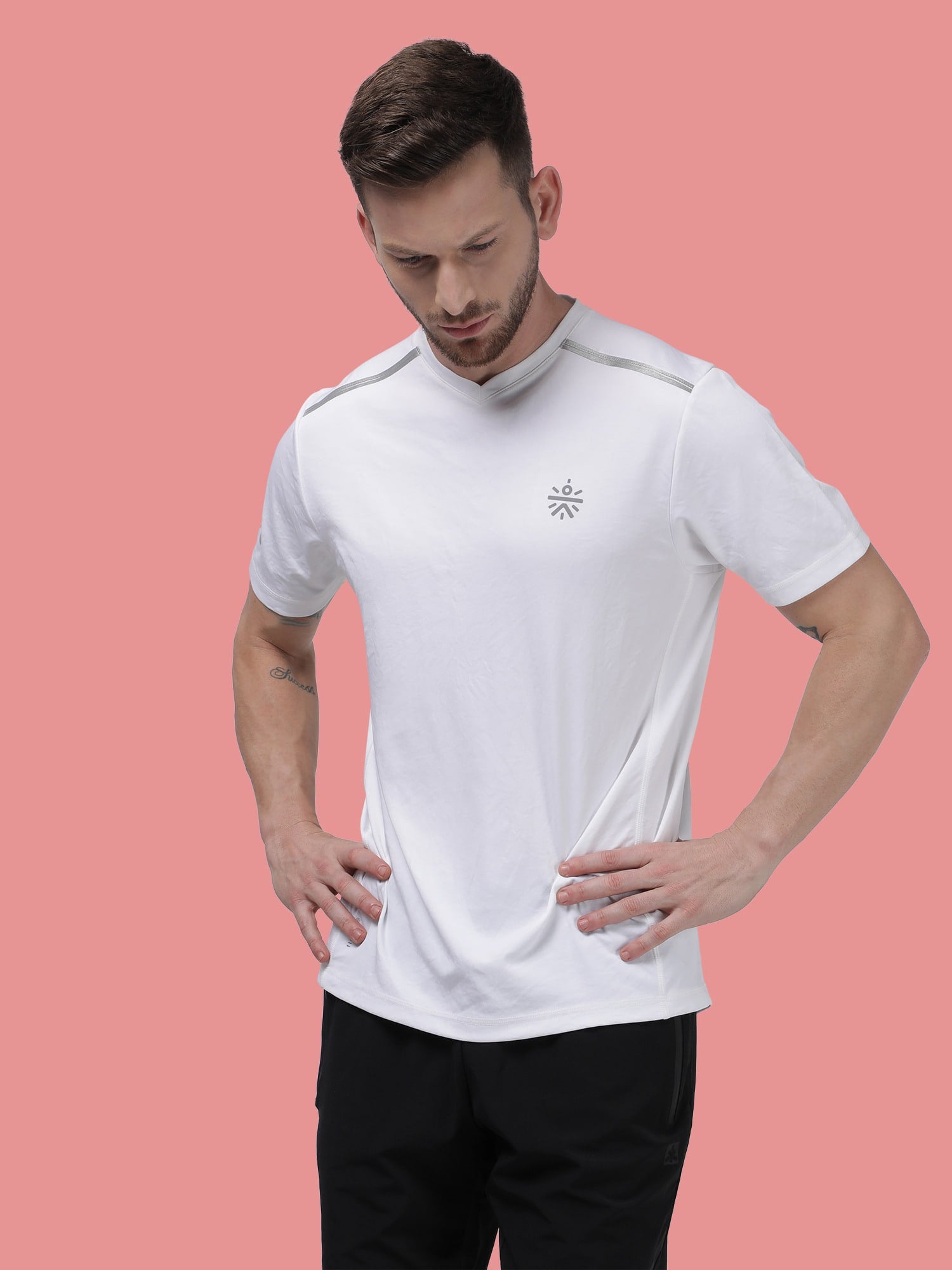 Vital Vent White Running Relaxed Tee