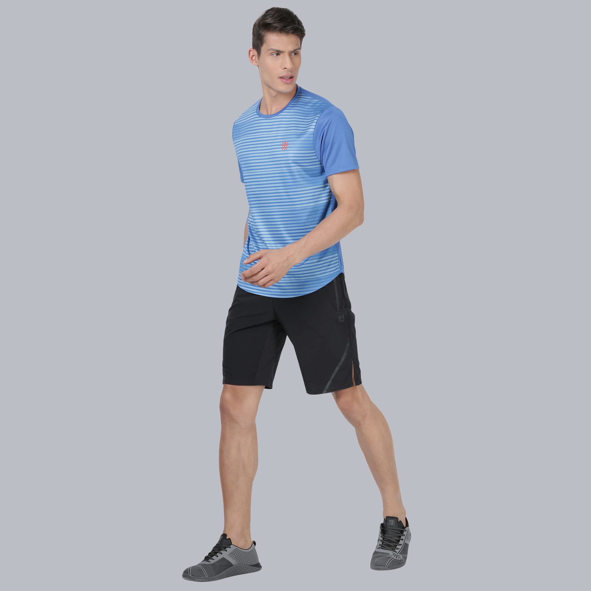 Neo Stripe Blue Running Tee