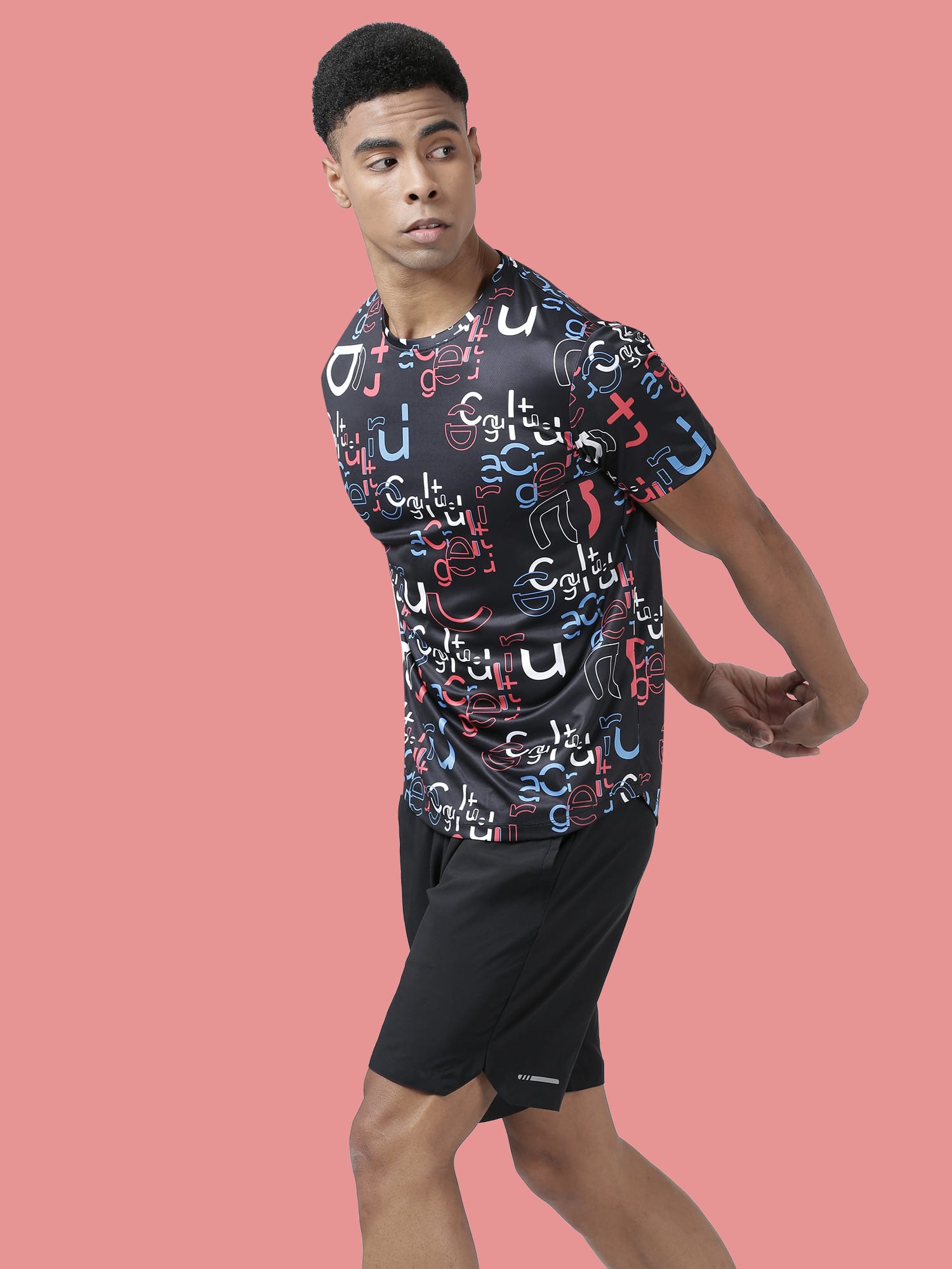 Alphabet Black Gym Tee