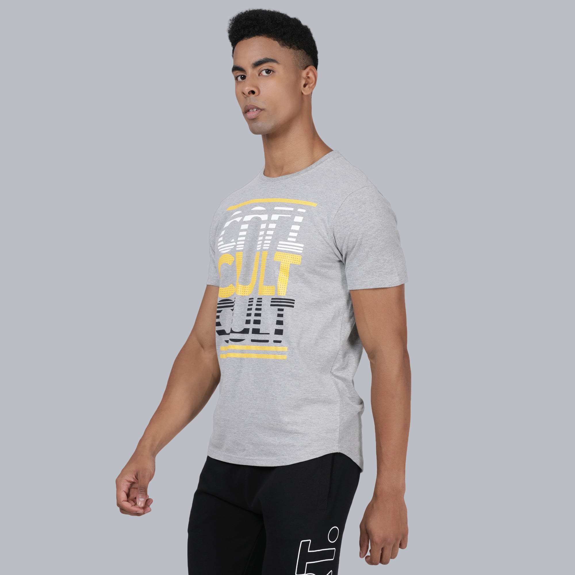 Signature Upside Down Grey Casual Tee