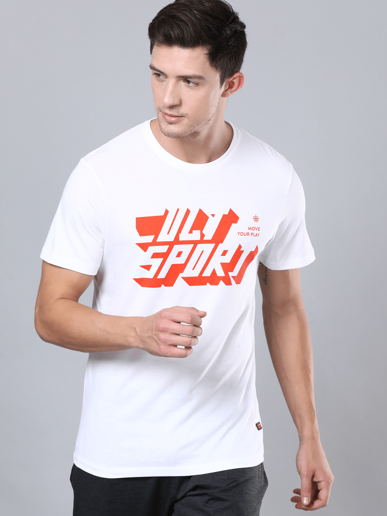 Flydry Cotton DimeWhite Workout Tee
