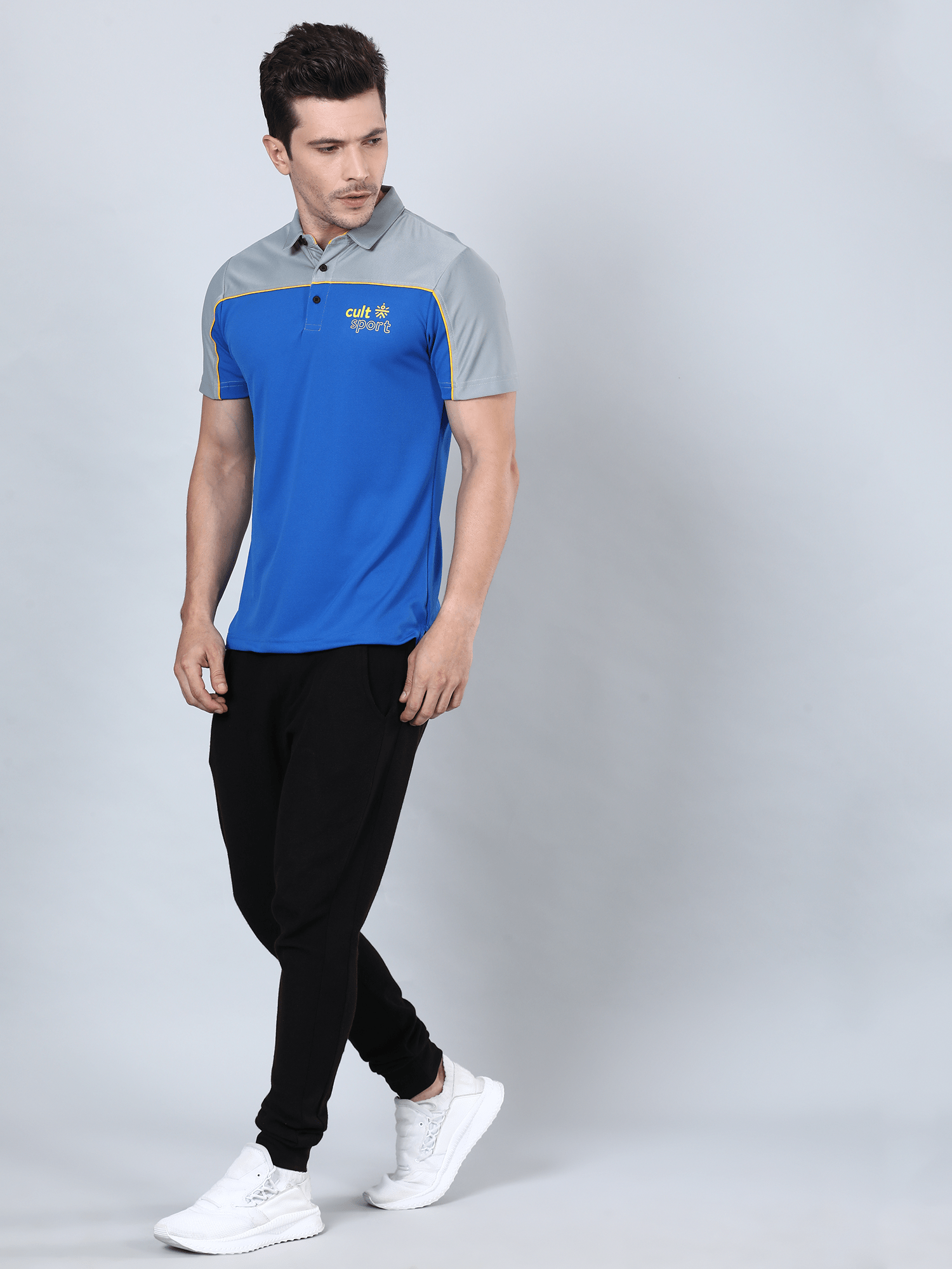 Signature Bi-tone Blue Gym Polo
