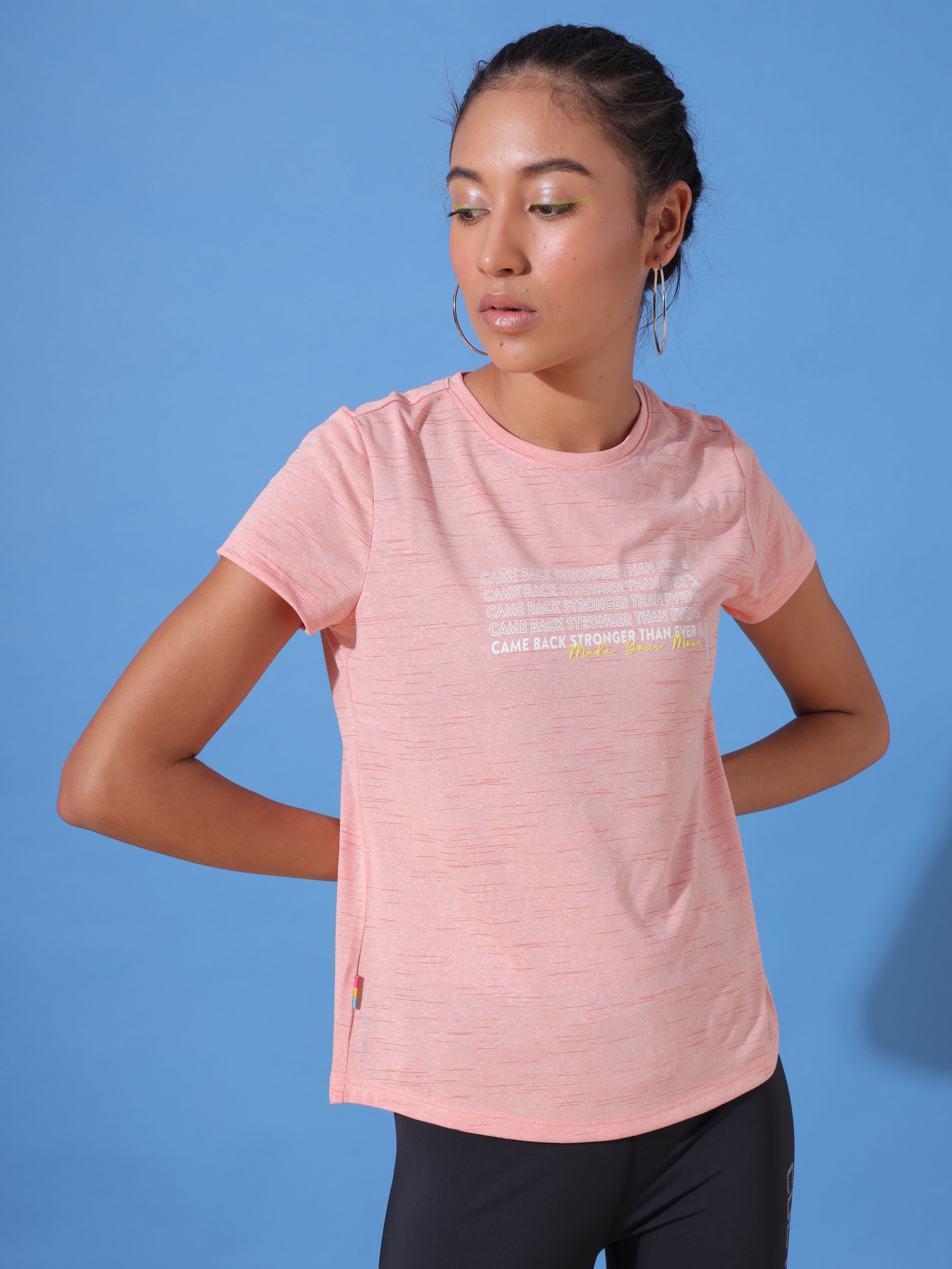 Graphic Print Workout T-shirt