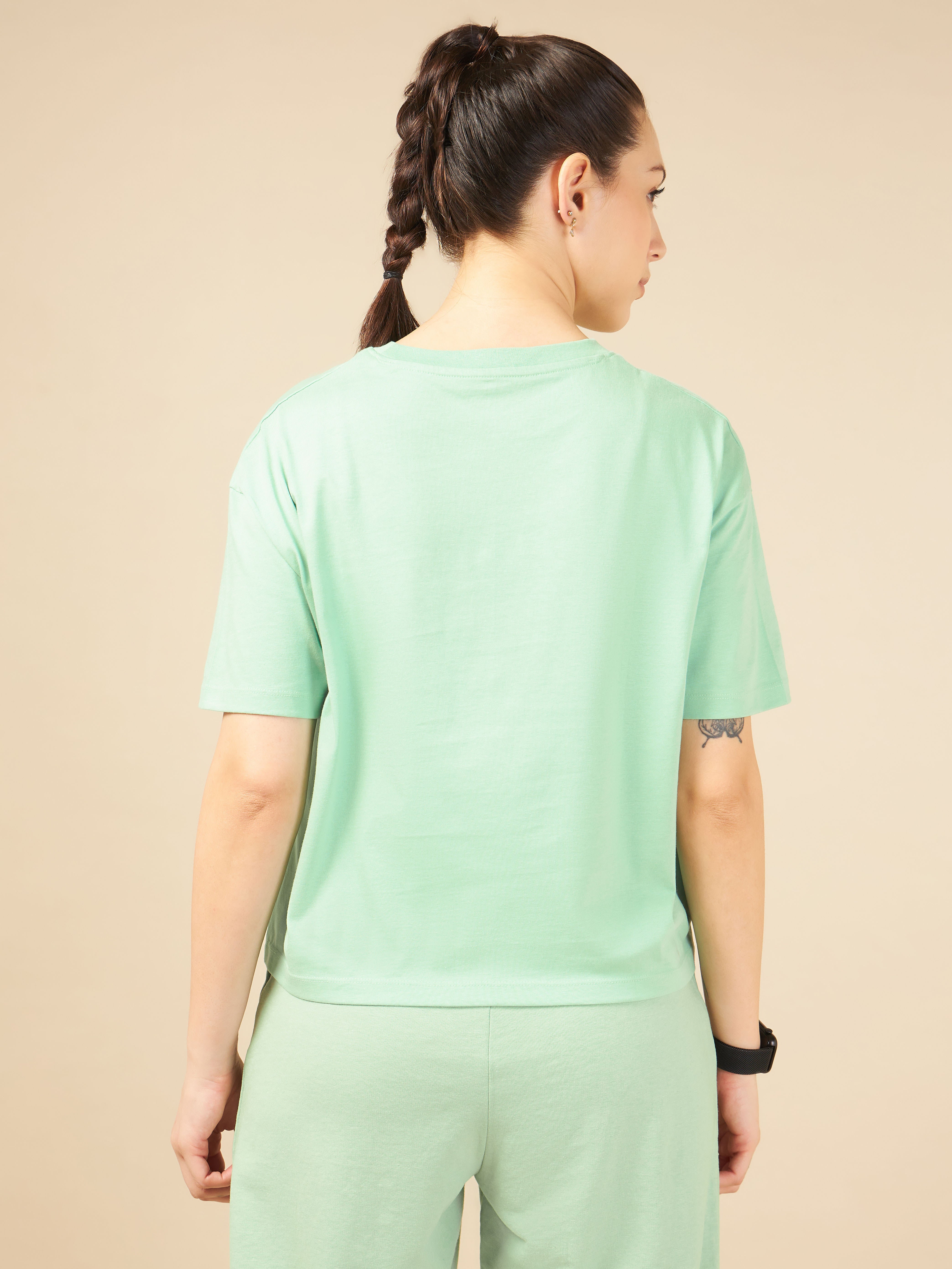Women Green Cult club T-shirt