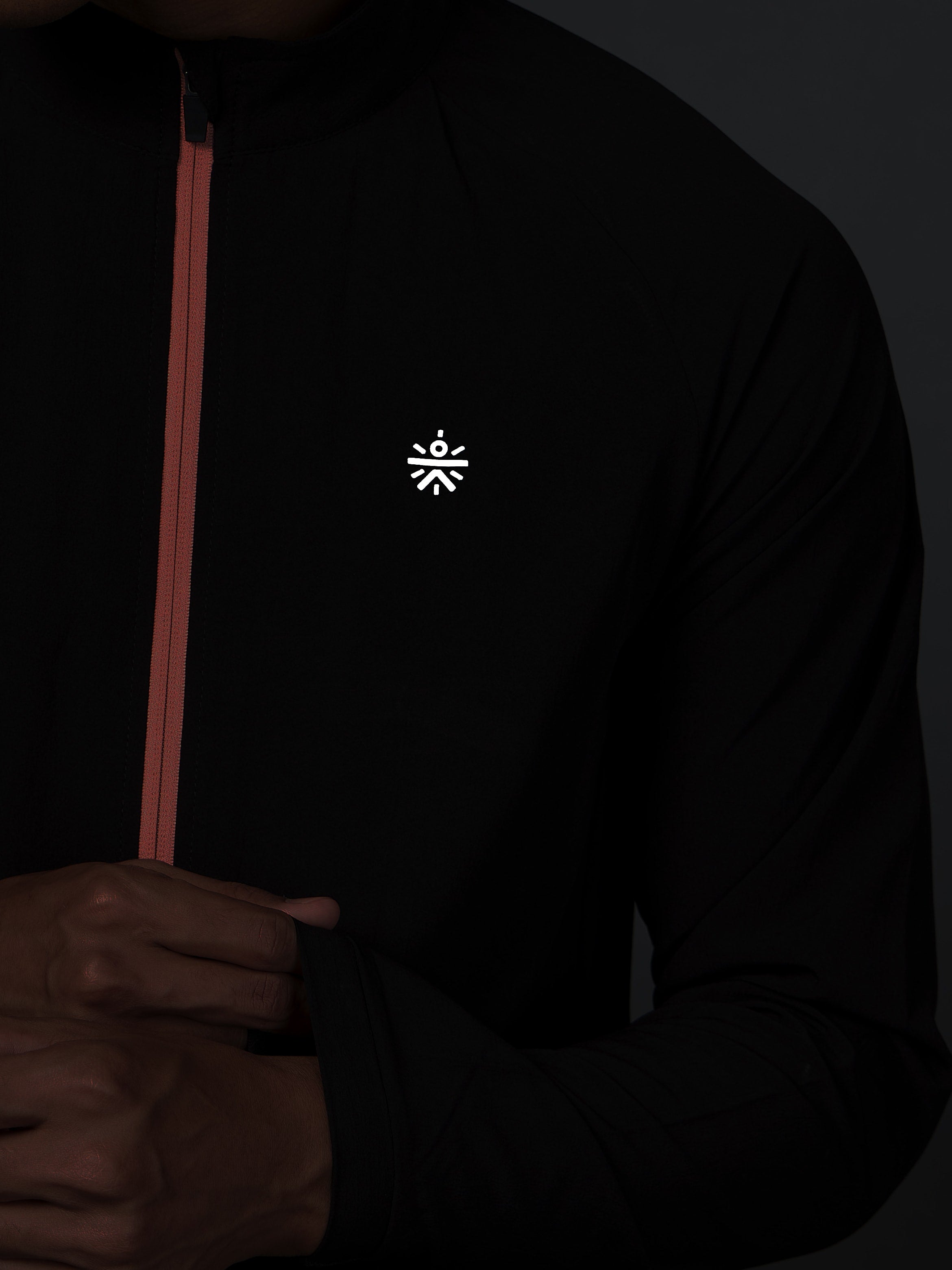 Black Long distance Running Jacket