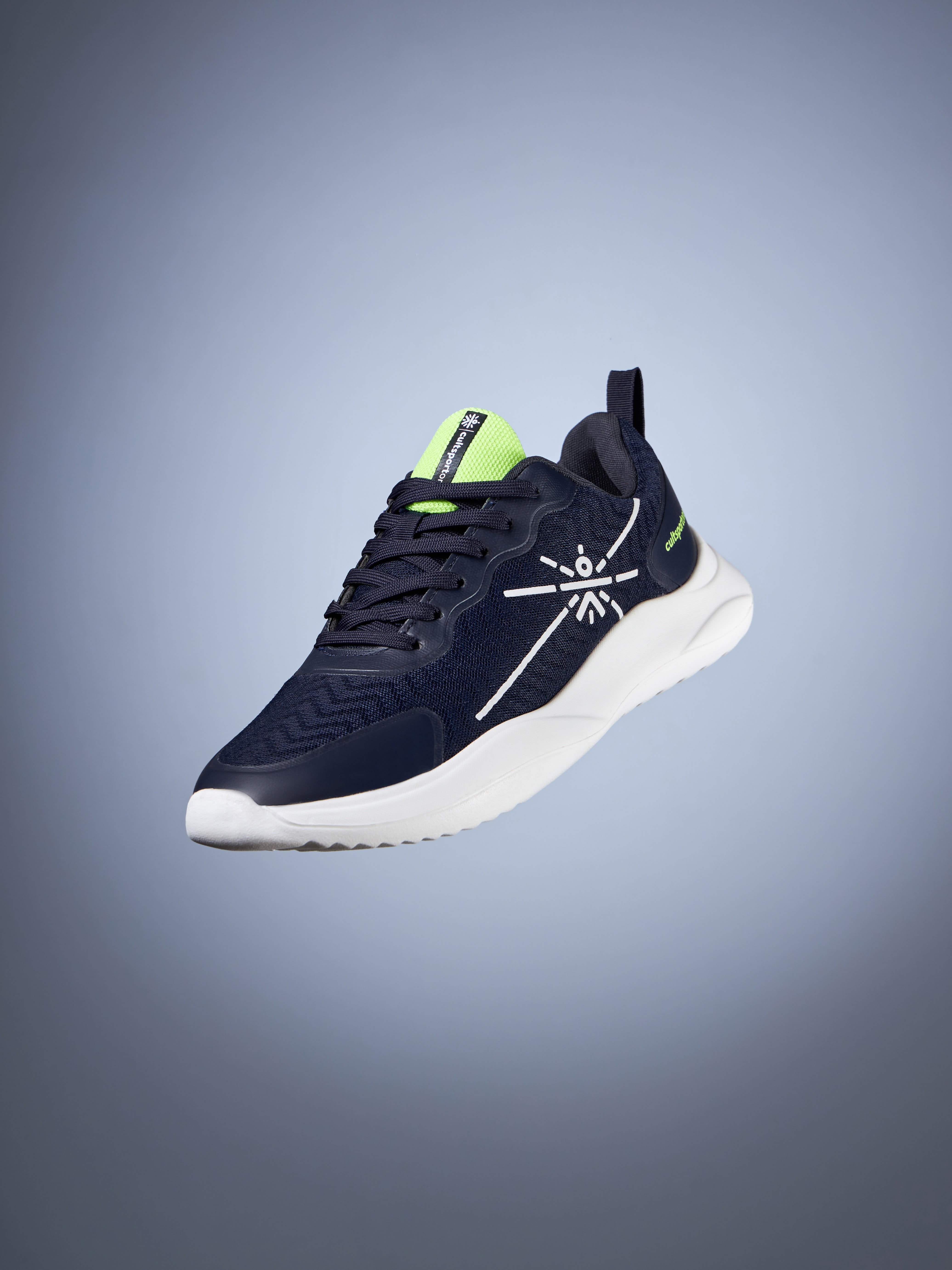 cult Lope Men Running Shoes - Navy/Lime Green