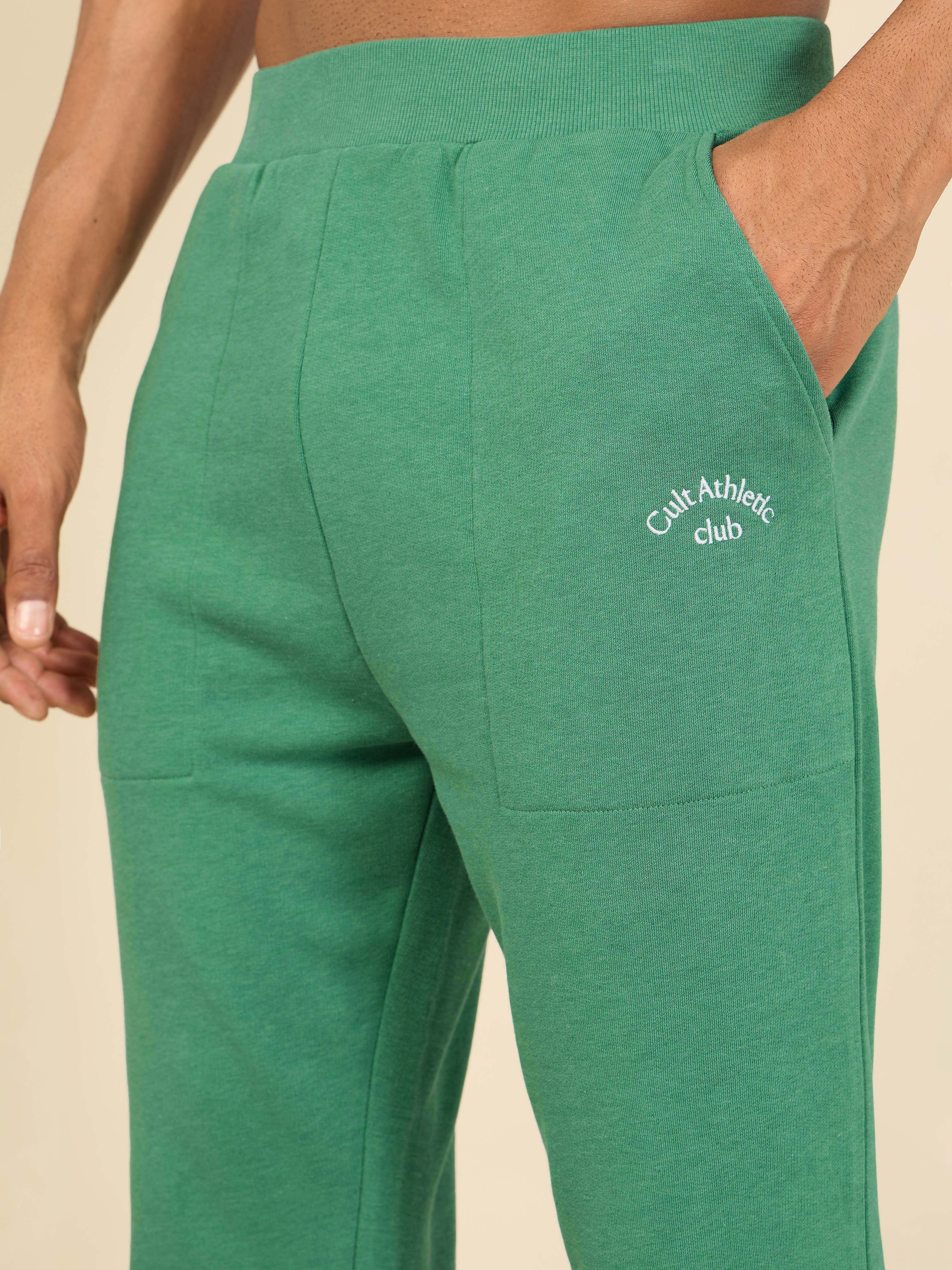 Cult Athletic Club Men Sea Green Joggers