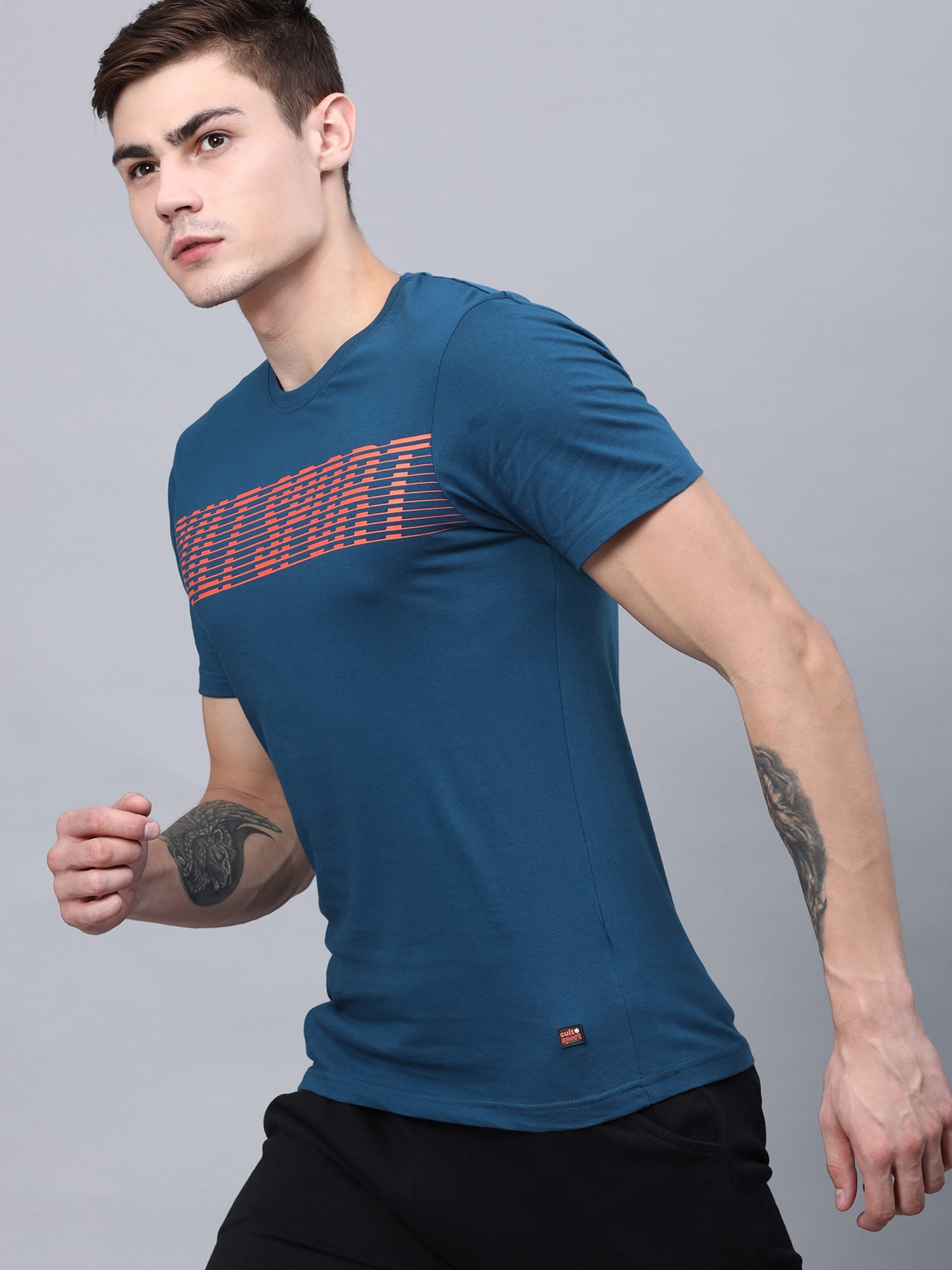 Everydays Bolt  Blue Cotton Tee