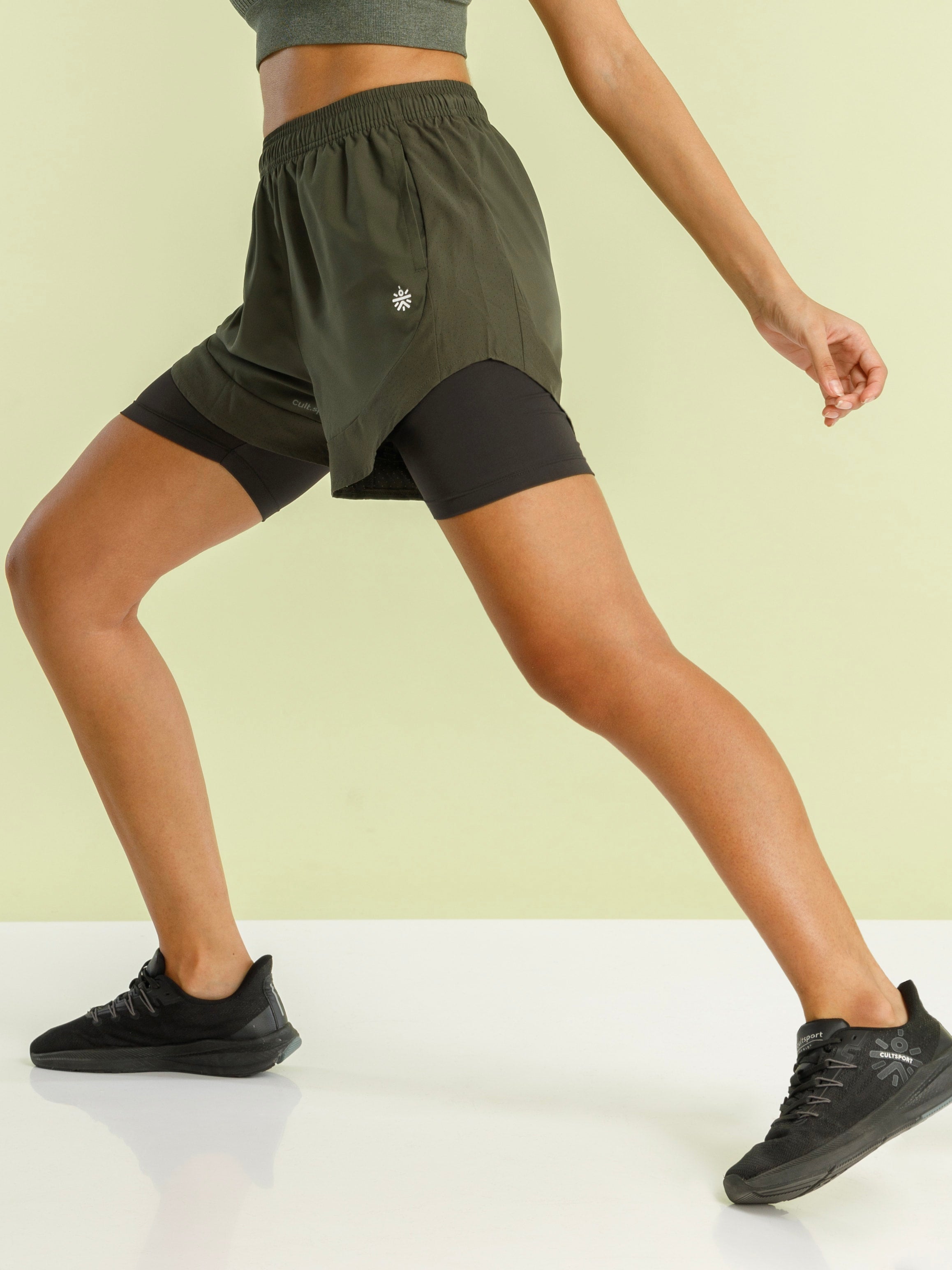 Running Shorts with Inner Tights