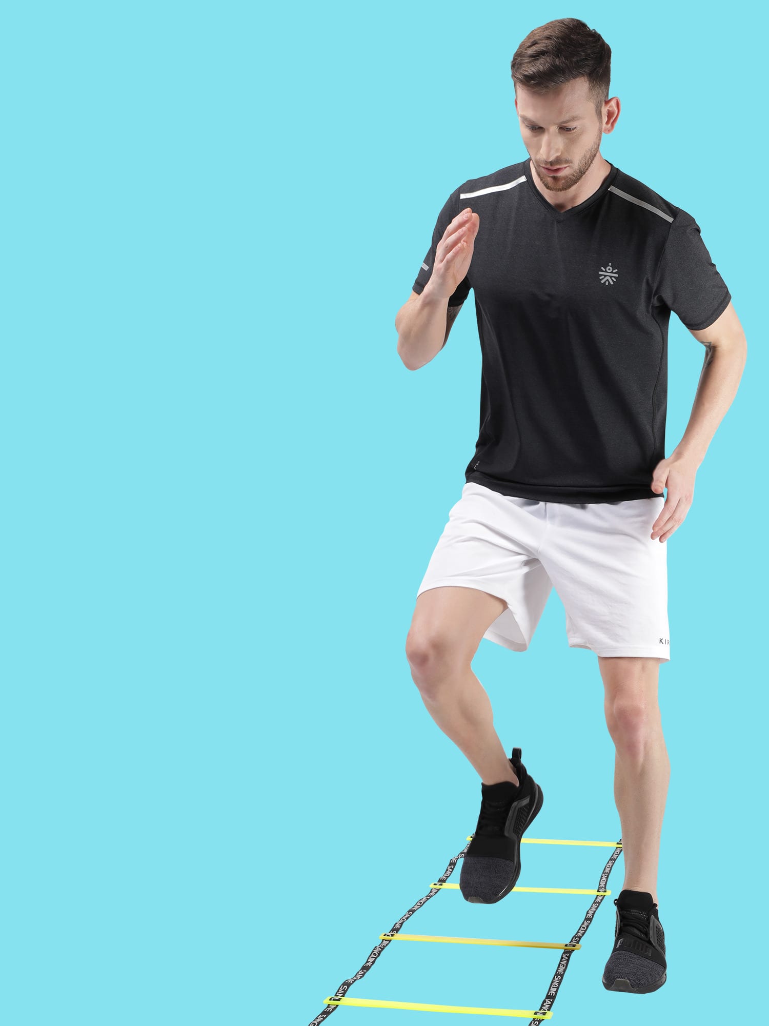 Vital Vent Black Running Relaxed Tee