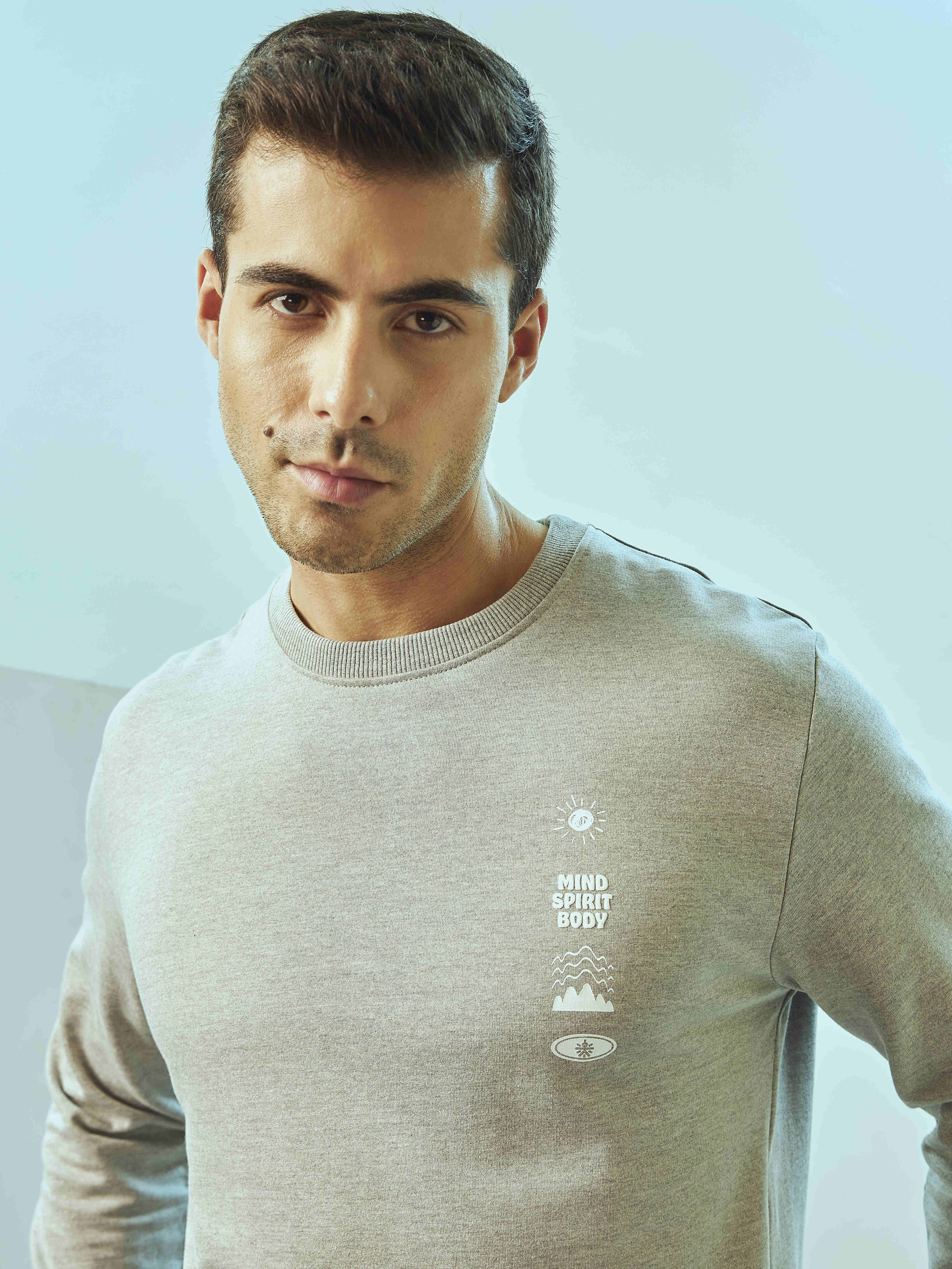 Crew Neck Sweatshirt with Side Pockets