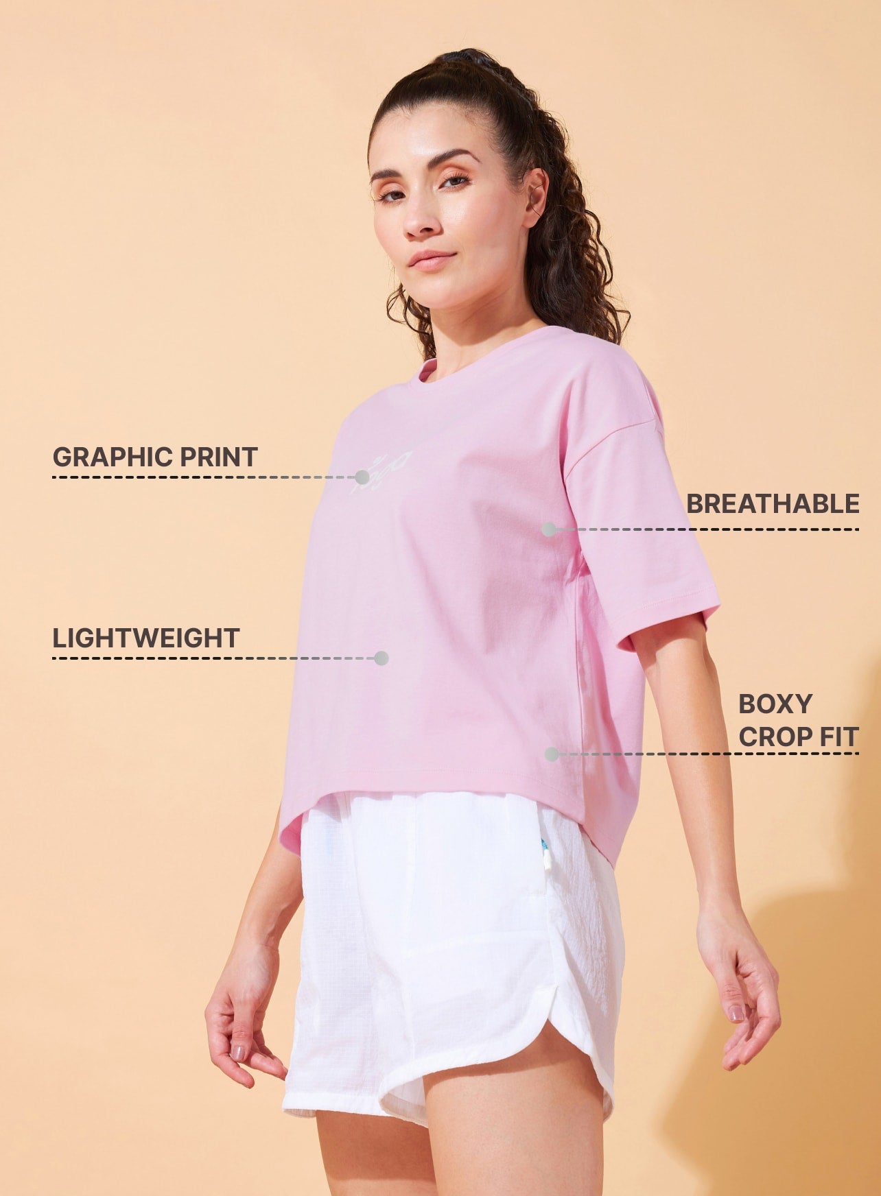 Yoga Fan Print T-shirt