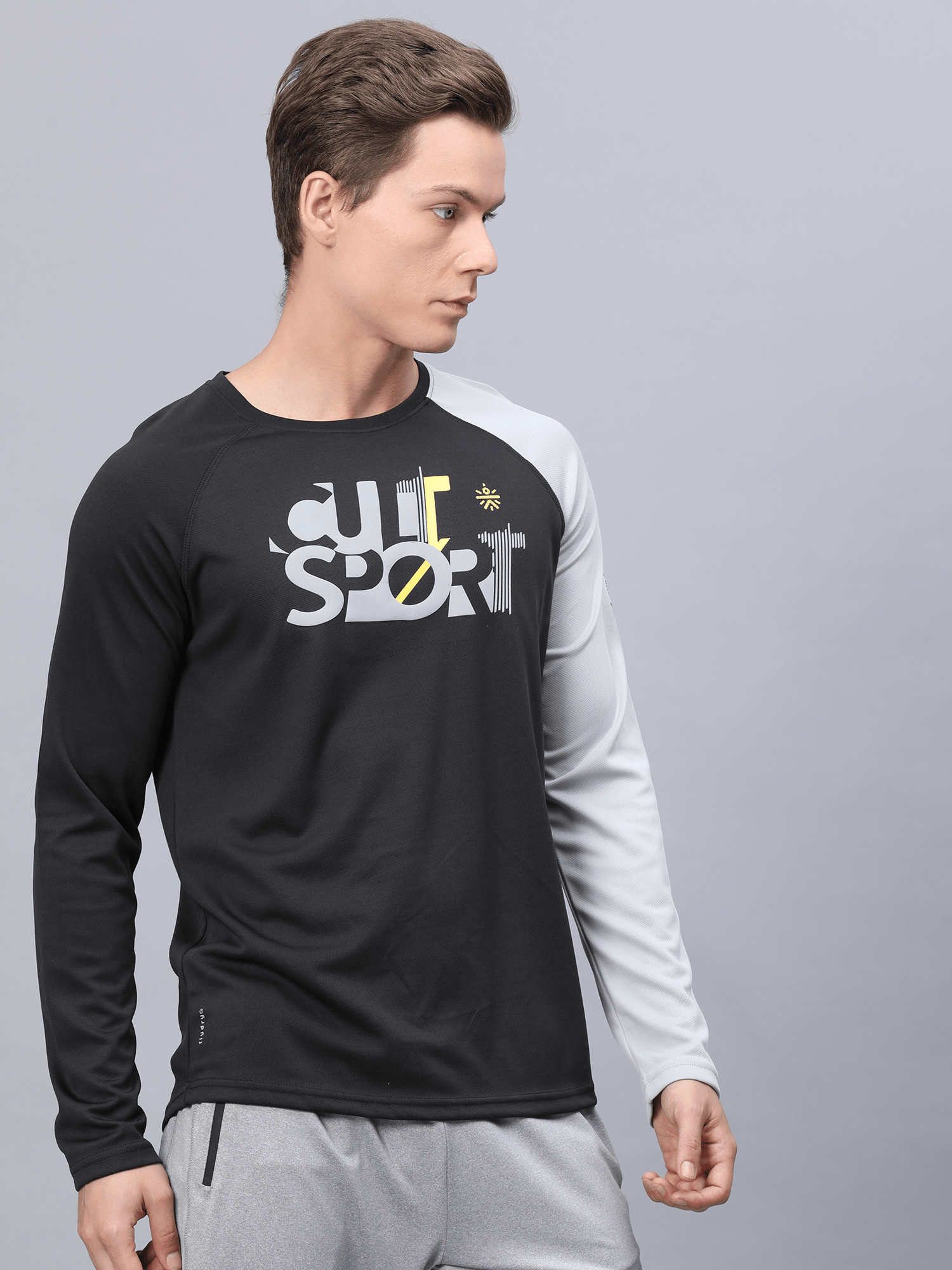 Abstract Unit Black Tee