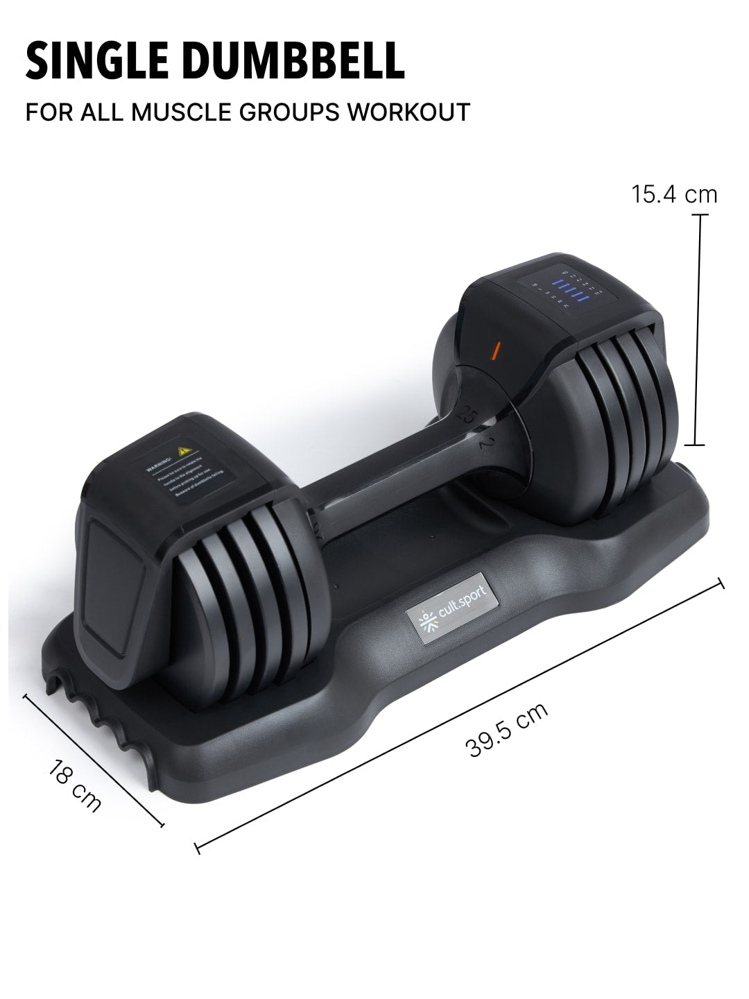 Divo Adjustable Dumbbell (Pack of 1) for Men & Women for Fitness and Home Workout, Adjustable Dumbbell 11.3 KG. (6 months extended warranty only on Cultsport.com)