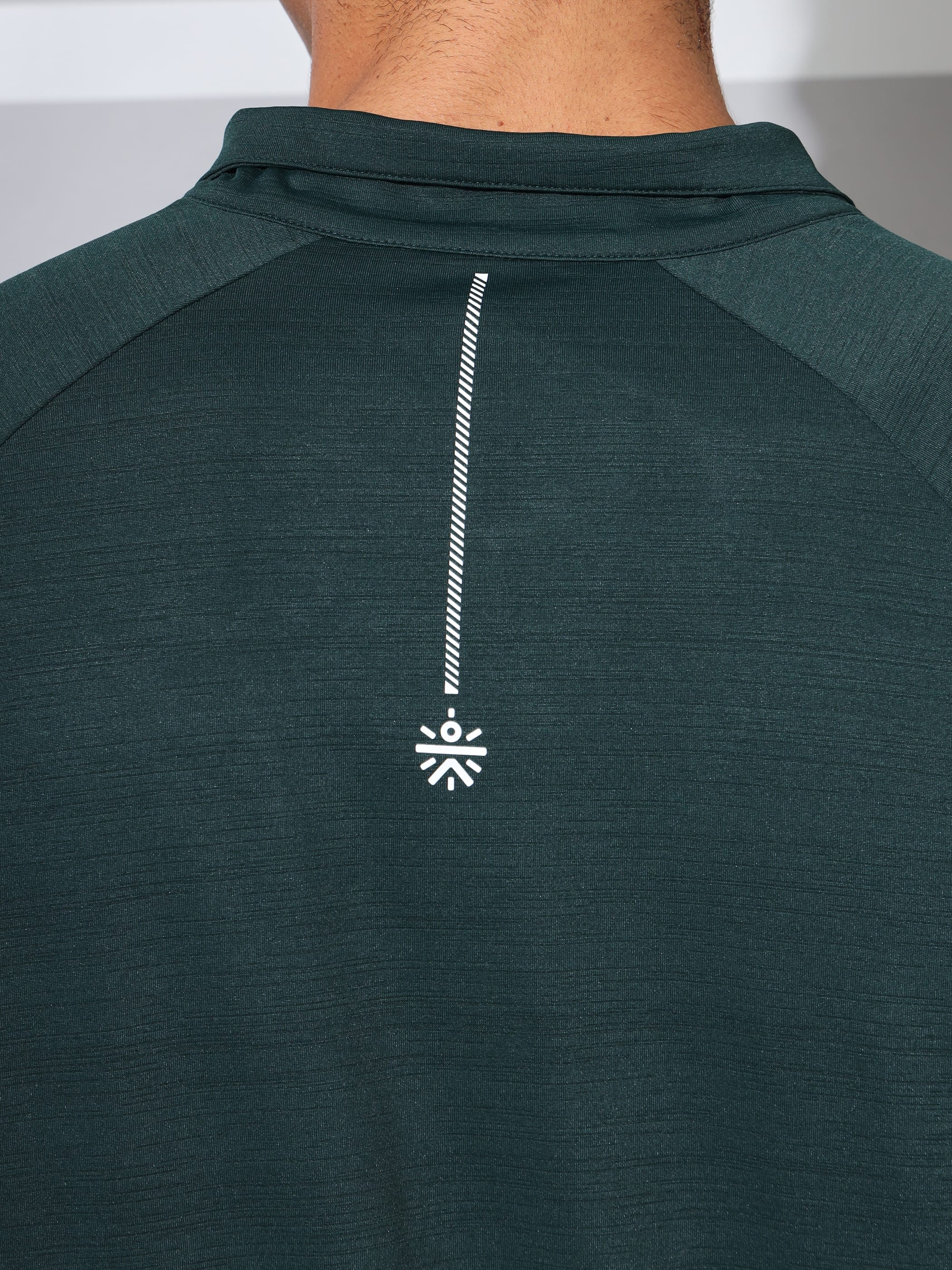 High Neck Active T-shirt with Thumbholes