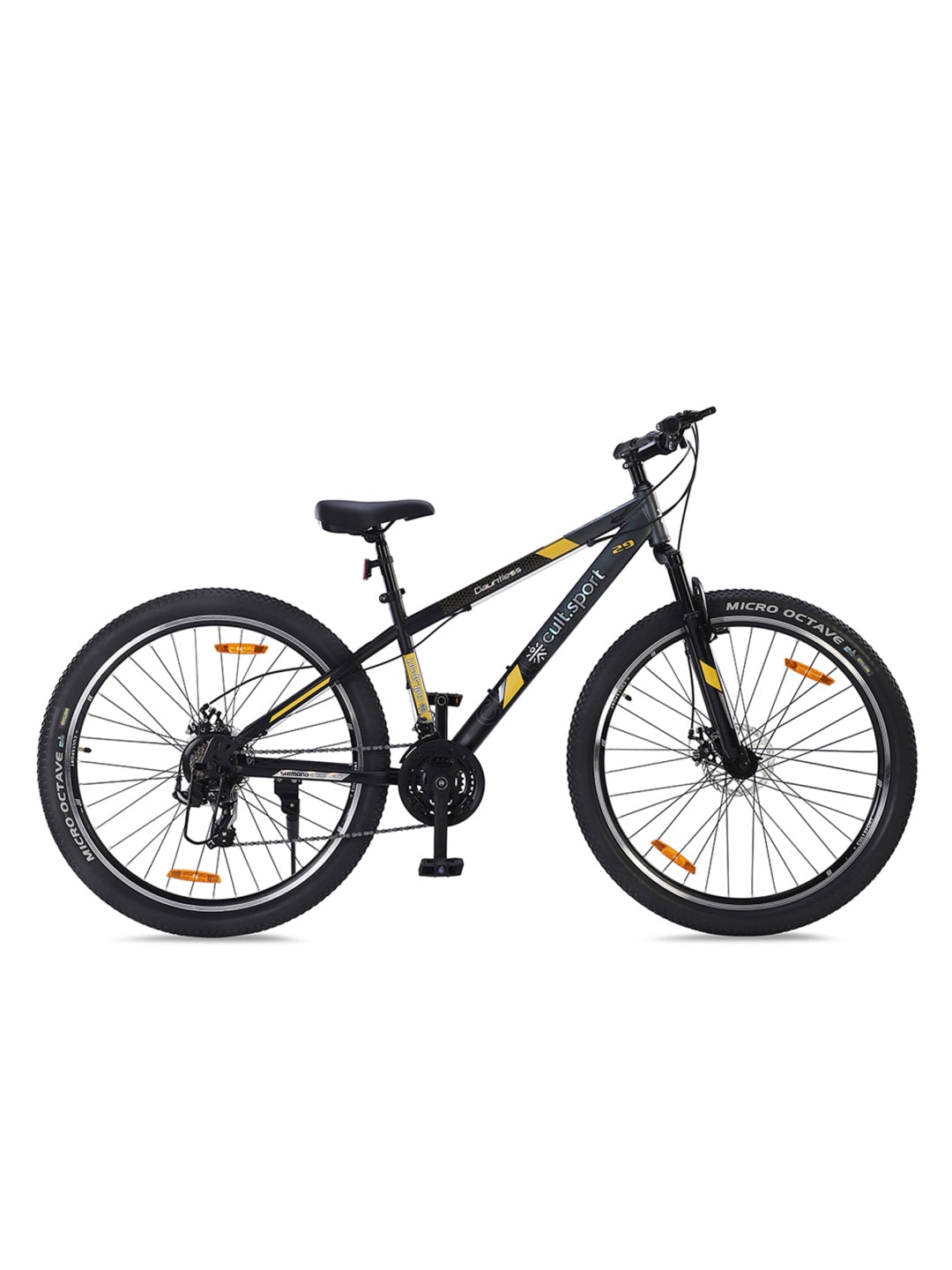 DAUNTLESS21S29TGREYBLACKSteel 21 Speed Shimano Gear 29 inch Mountain Cycle, Dual Disc Brake, Front Suspension and Double Wall Rim