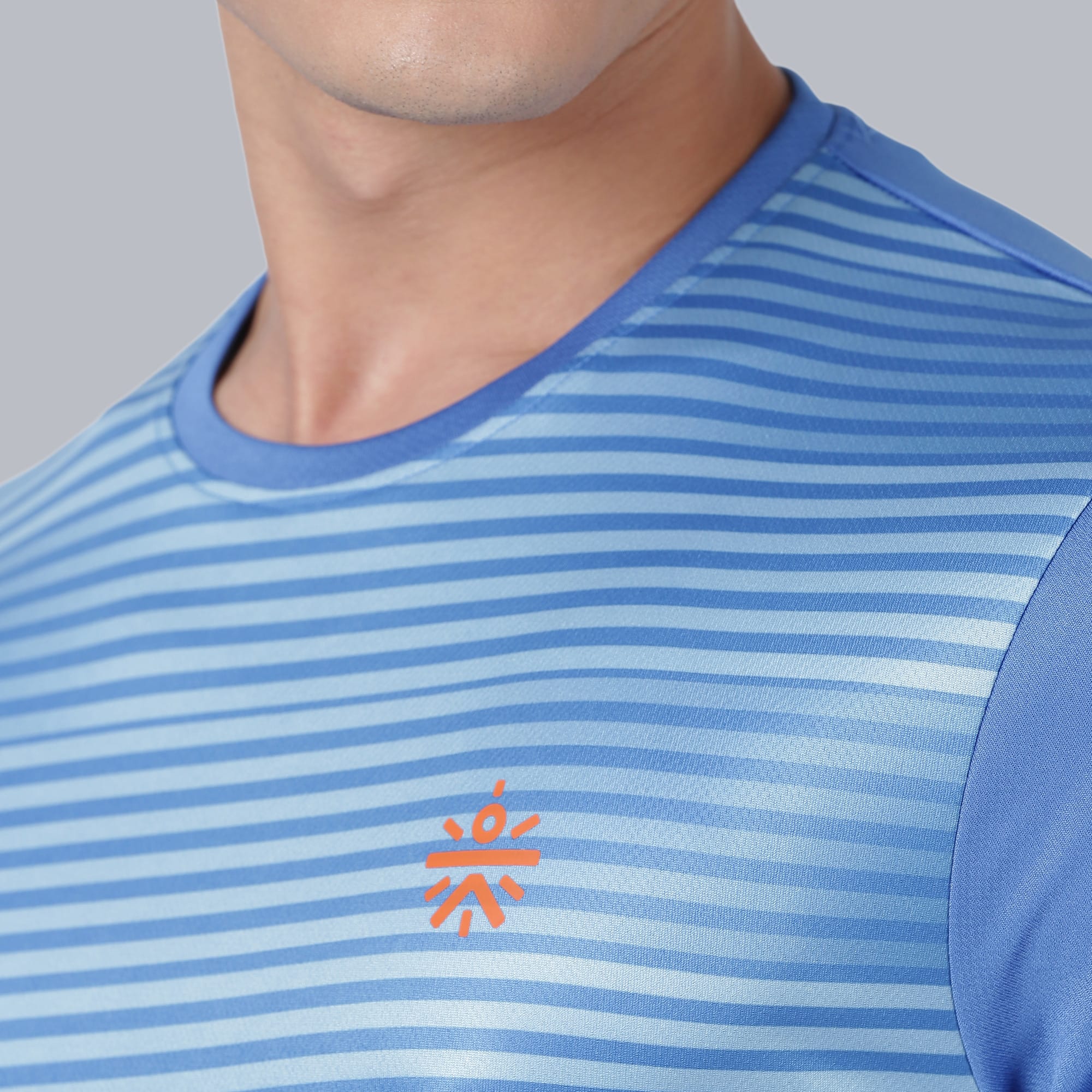 Neo Stripe Blue Running Tee