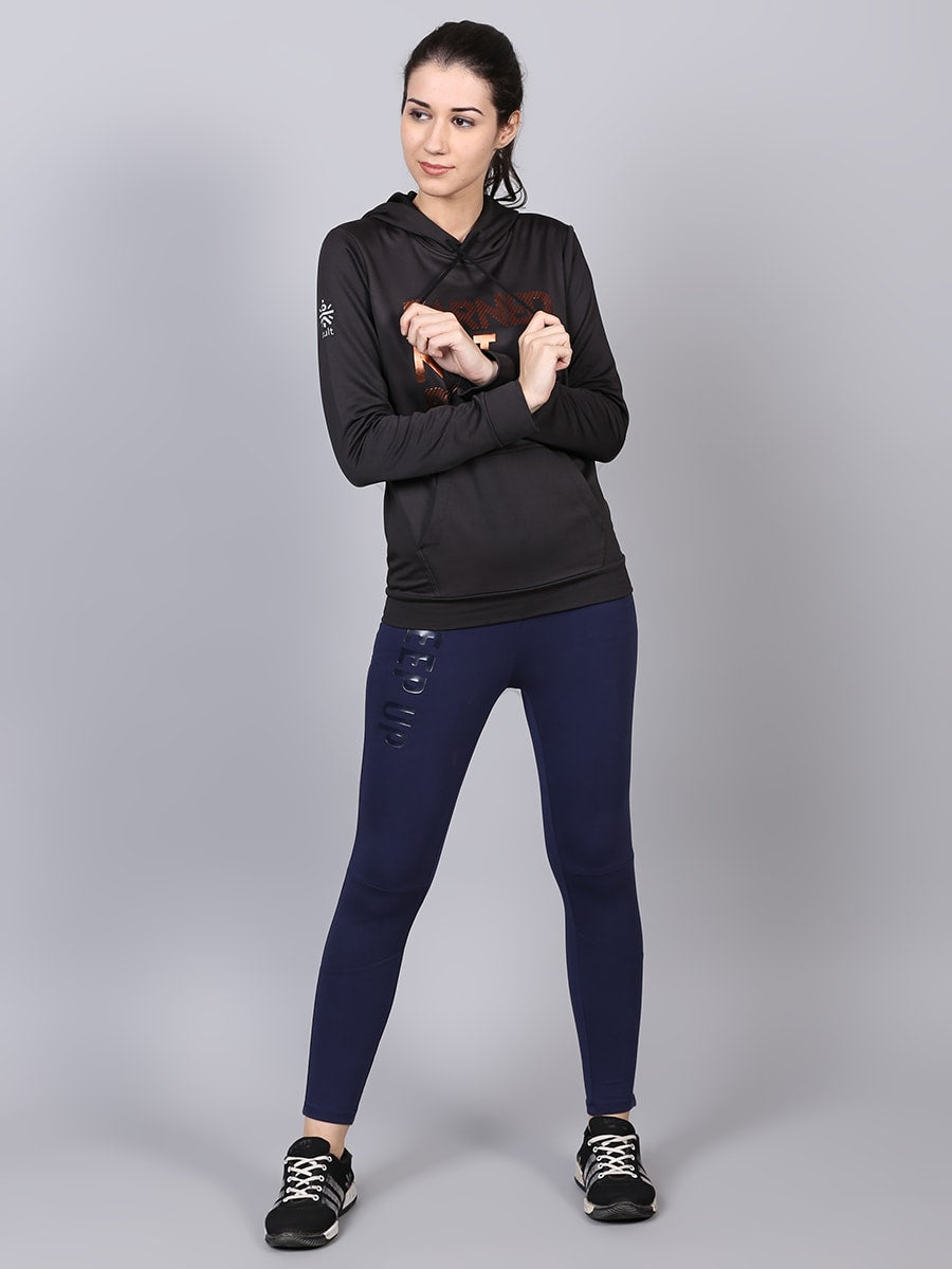 Women Black Challenge Hoodie