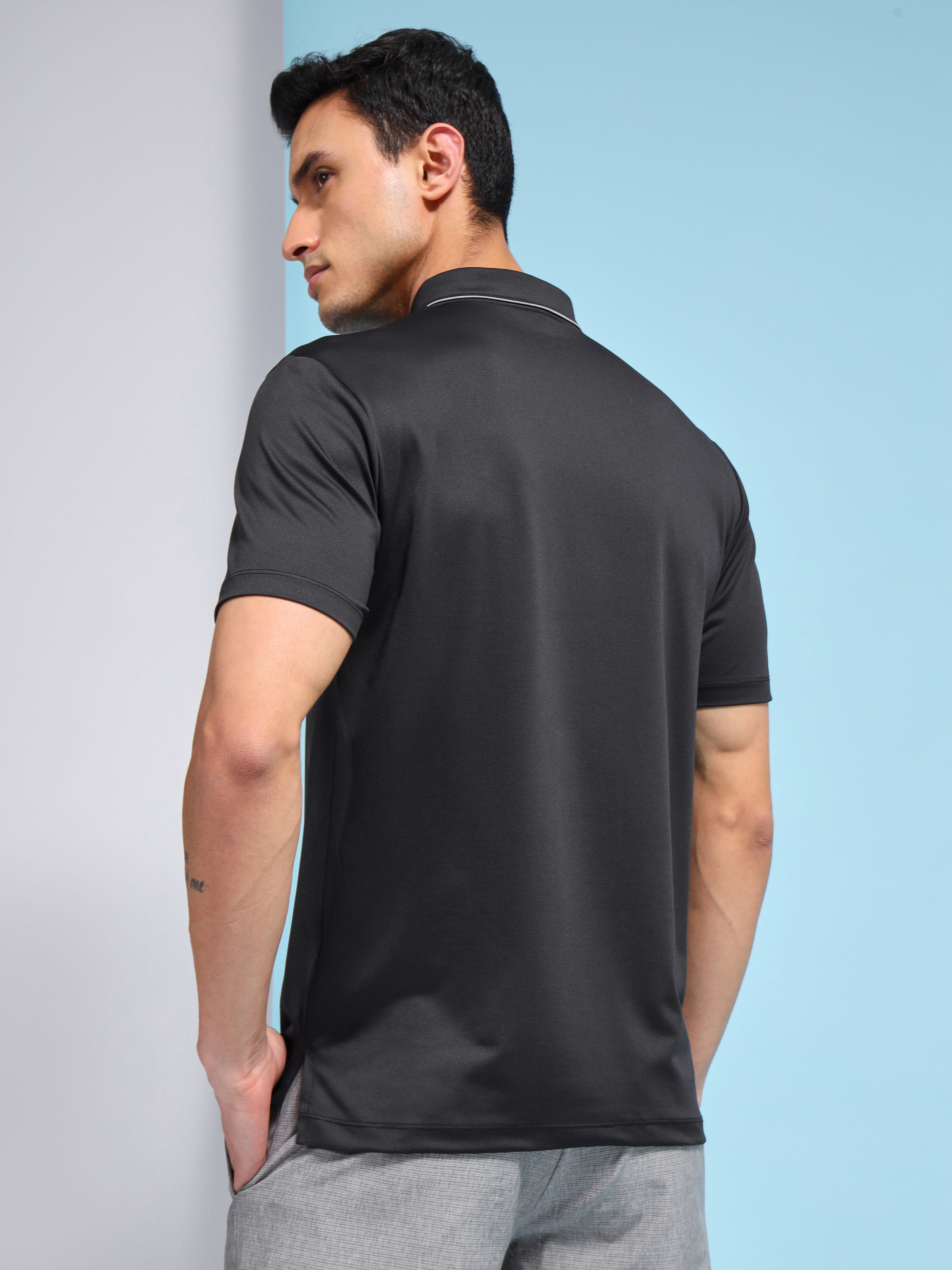 Comfort Polo T-shirt with Chest Graphic